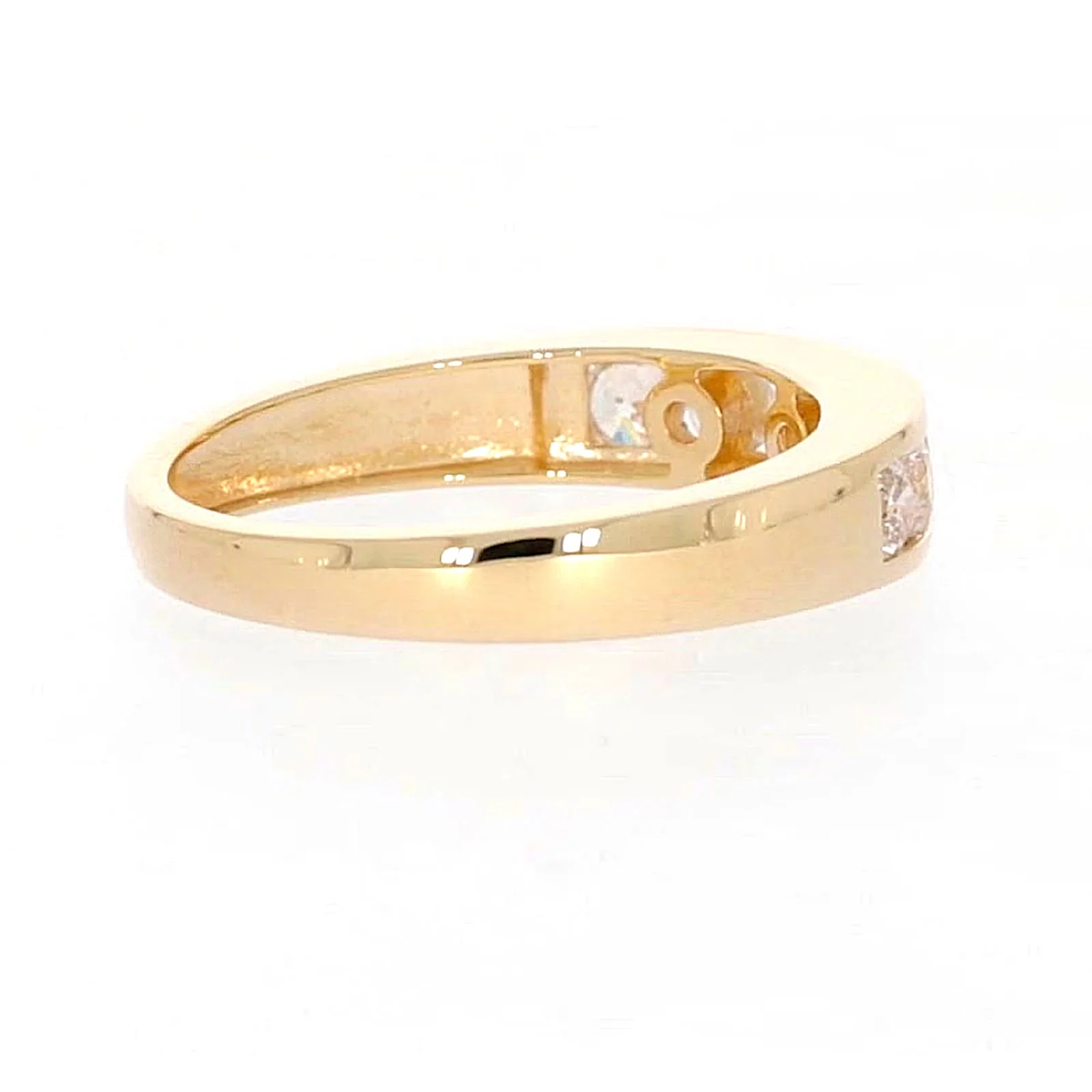 HUSH 9ct Yellow Gold Round Brilliant Cut with 1/2 CARAT tw of Diamond Simulant Ring - Image 53