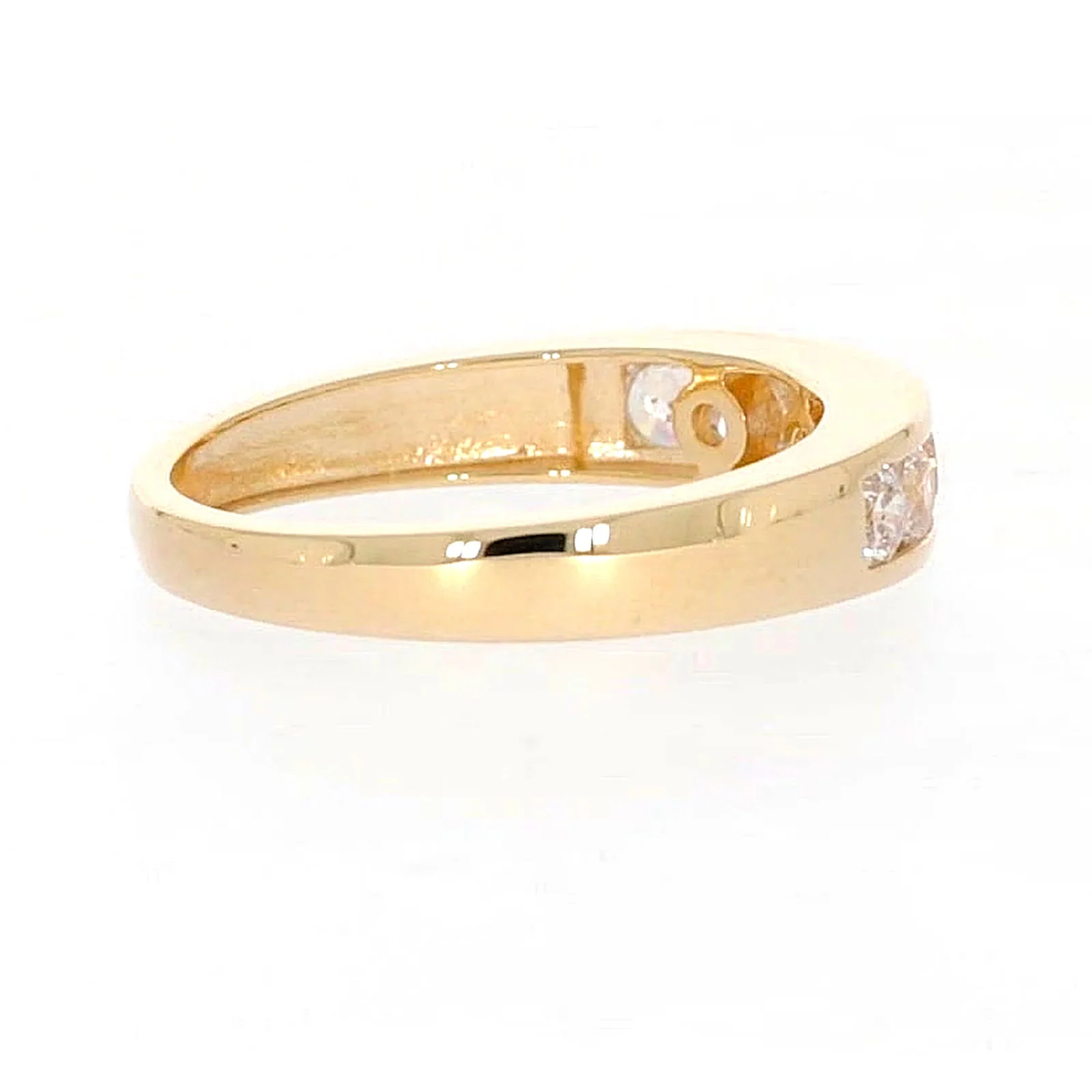 HUSH 9ct Yellow Gold Round Brilliant Cut with 1/2 CARAT tw of Diamond Simulant Ring - Image 54