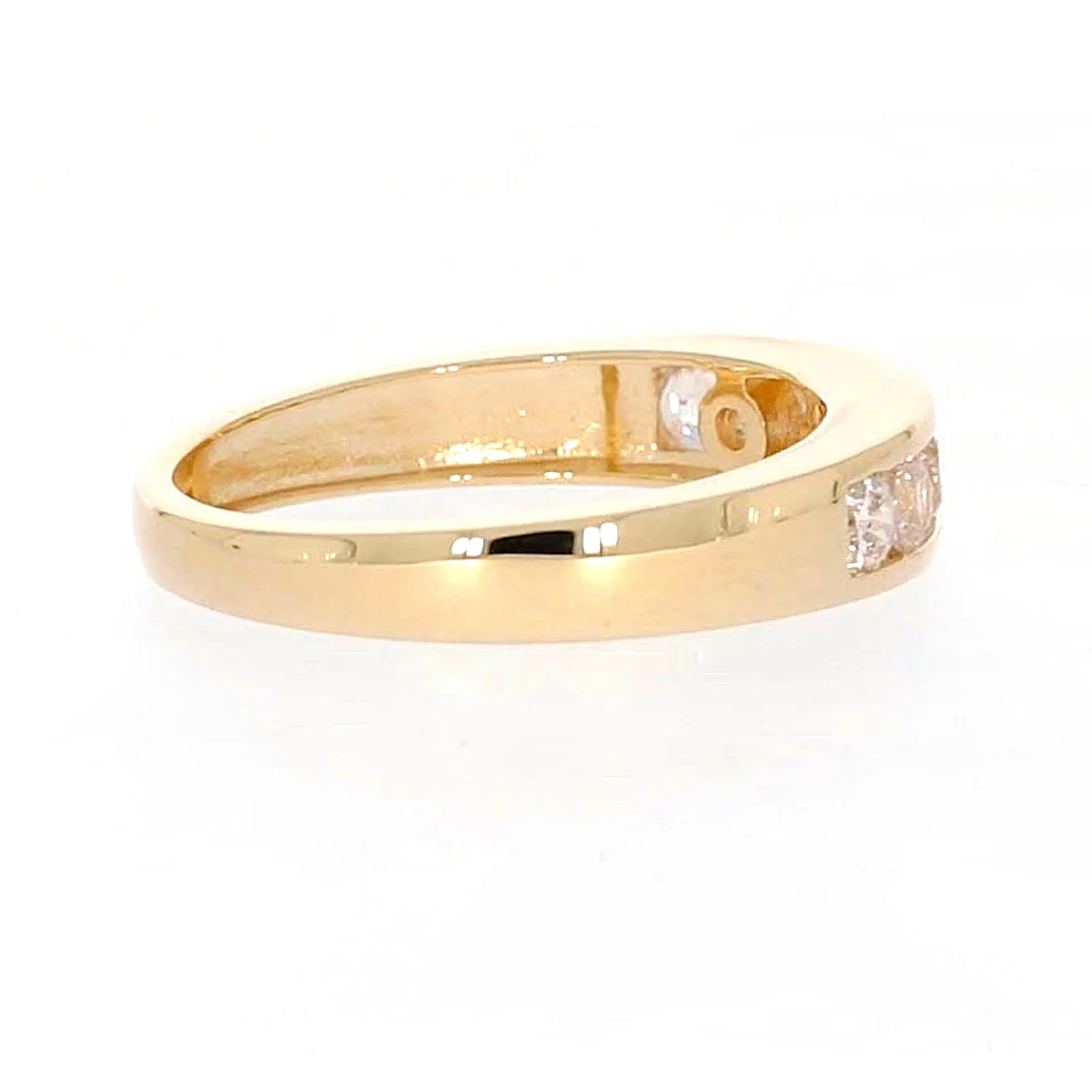 HUSH 9ct Yellow Gold Round Brilliant Cut with 1/2 CARAT tw of Diamond Simulant Ring - Image 55