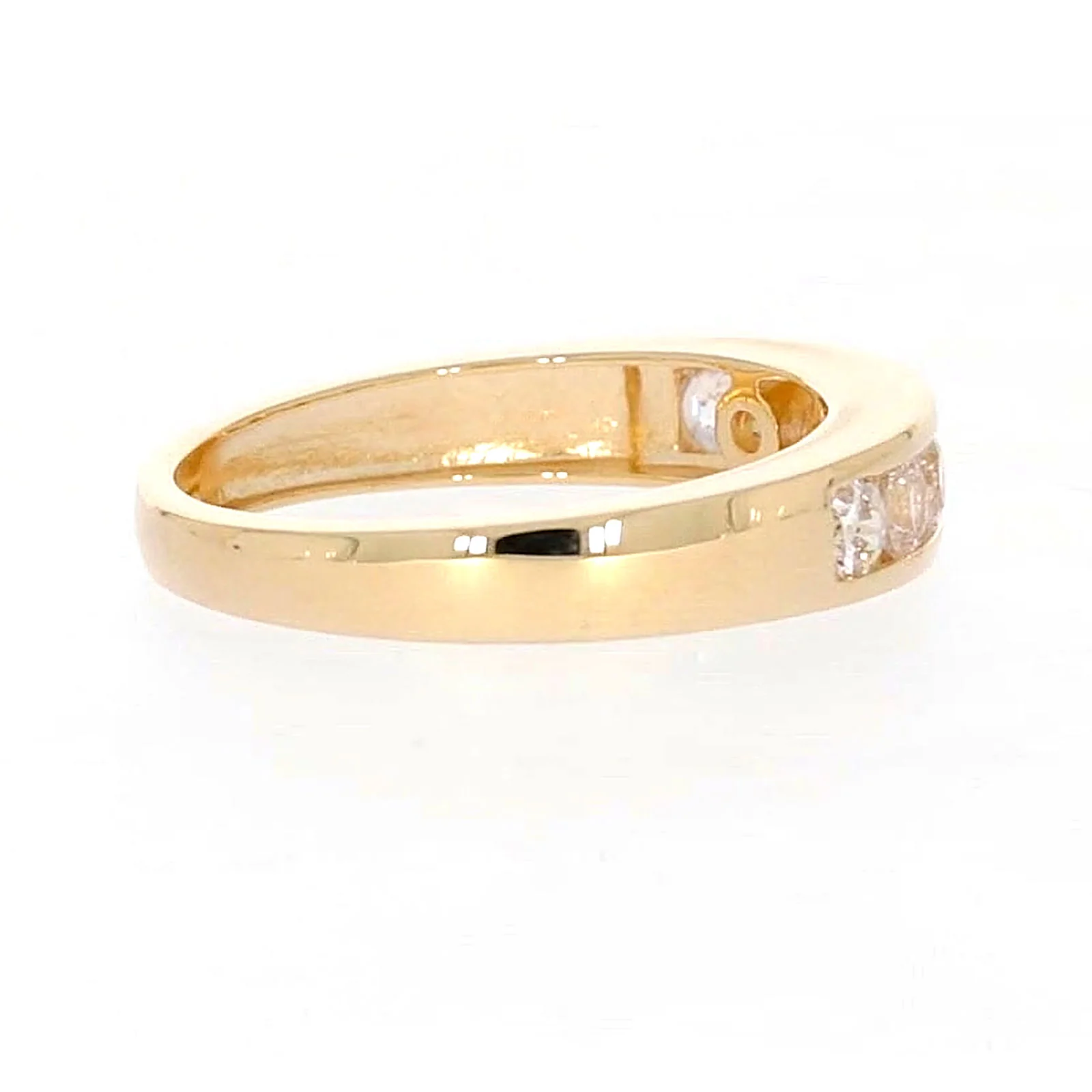 HUSH 9ct Yellow Gold Round Brilliant Cut with 1/2 CARAT tw of Diamond Simulant Ring - Image 56