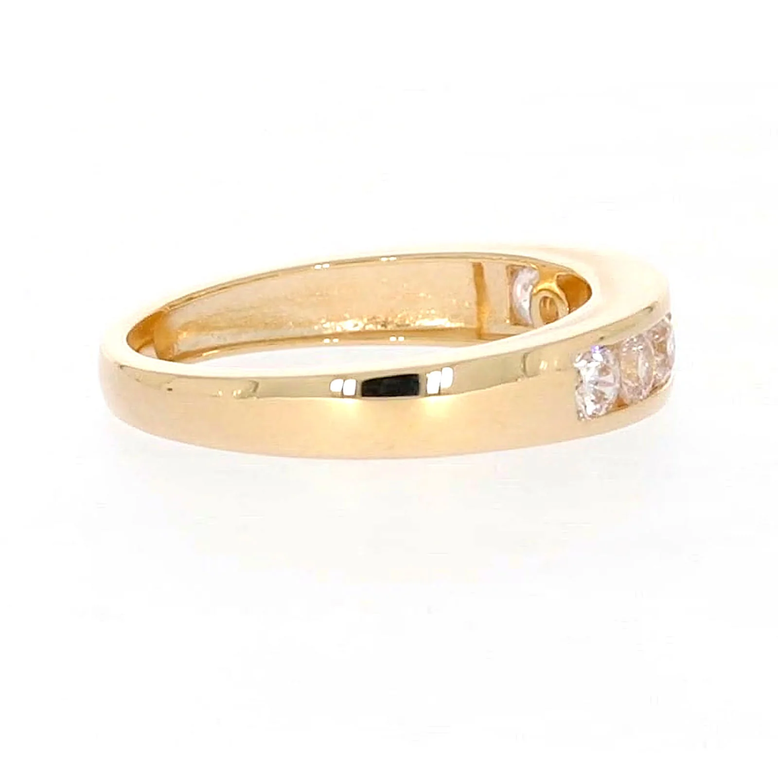 HUSH 9ct Yellow Gold Round Brilliant Cut with 1/2 CARAT tw of Diamond Simulant Ring - Image 57