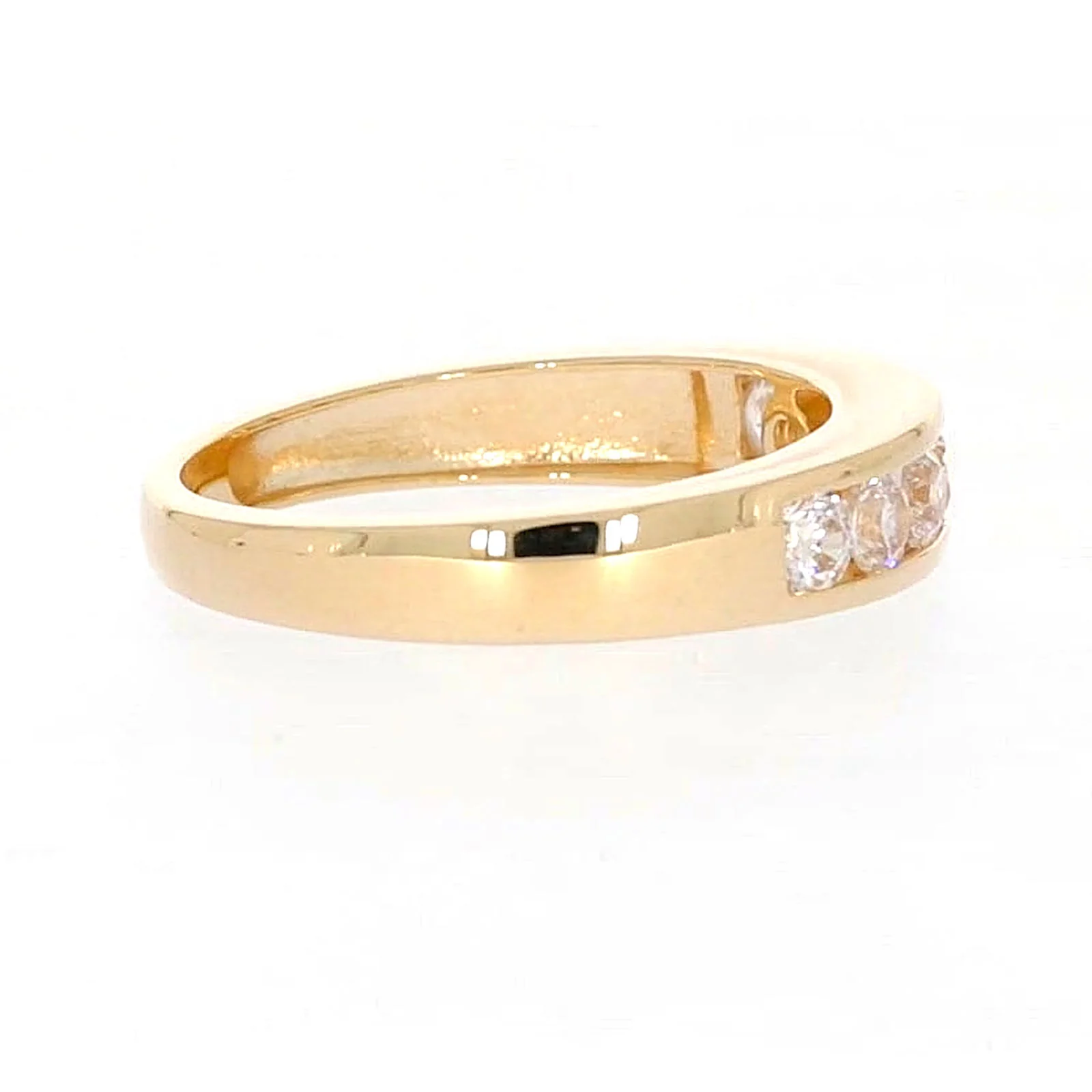 HUSH 9ct Yellow Gold Round Brilliant Cut with 1/2 CARAT tw of Diamond Simulant Ring - Image 58