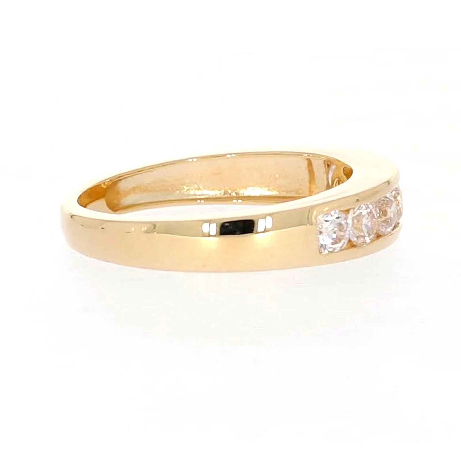HUSH 9ct Yellow Gold Round Brilliant Cut with 1/2 CARAT tw of Diamond Simulant Ring - Image 59