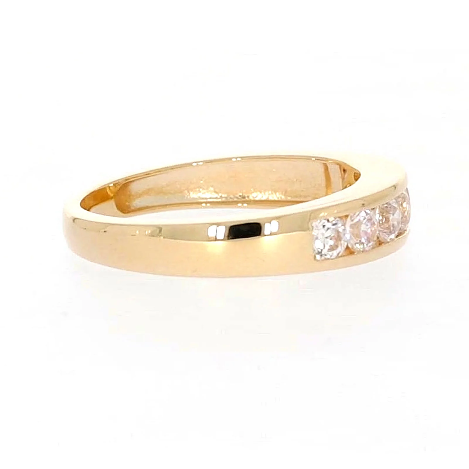 HUSH 9ct Yellow Gold Round Brilliant Cut with 1/2 CARAT tw of Diamond Simulant Ring - Image 60
