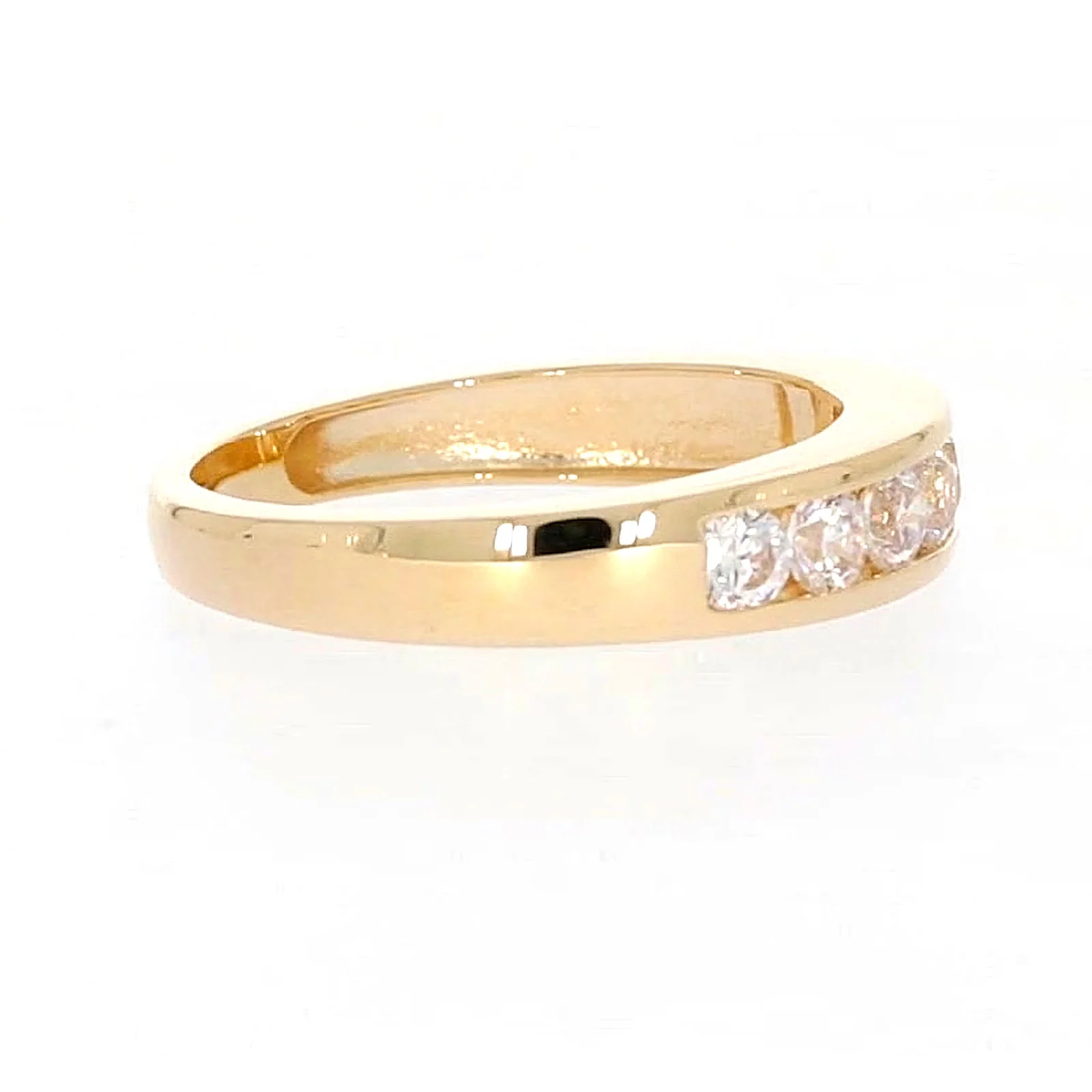 HUSH 9ct Yellow Gold Round Brilliant Cut with 1/2 CARAT tw of Diamond Simulant Ring - Image 61