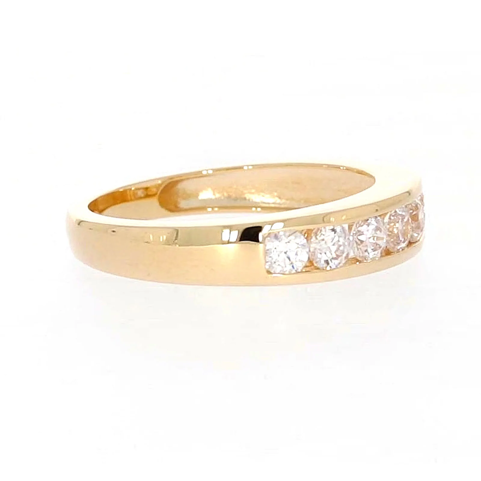 HUSH 9ct Yellow Gold Round Brilliant Cut with 1/2 CARAT tw of Diamond Simulant Ring - Image 64