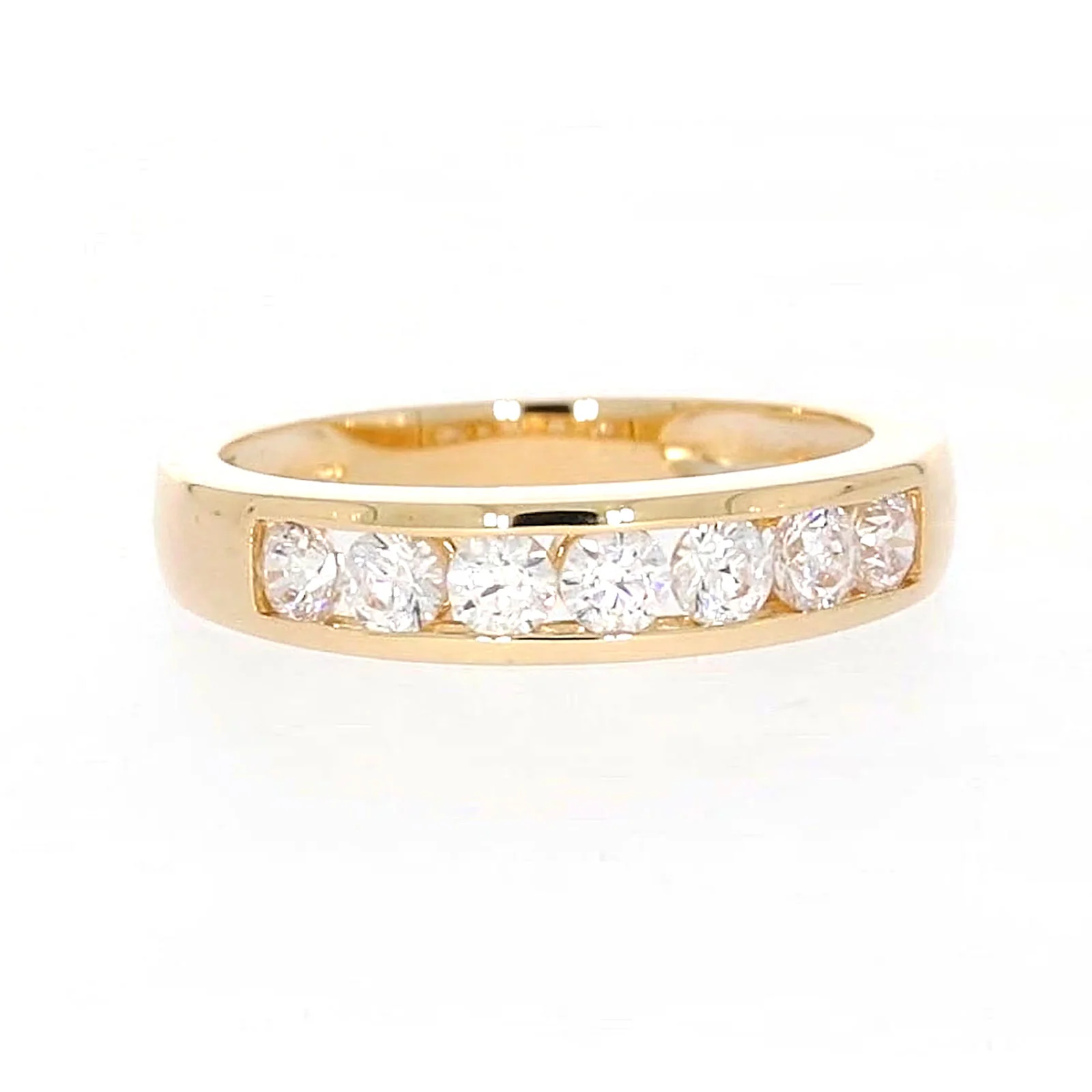HUSH 9ct Yellow Gold Round Brilliant Cut with 1/2 CARAT tw of Diamond Simulant Ring - Image 75