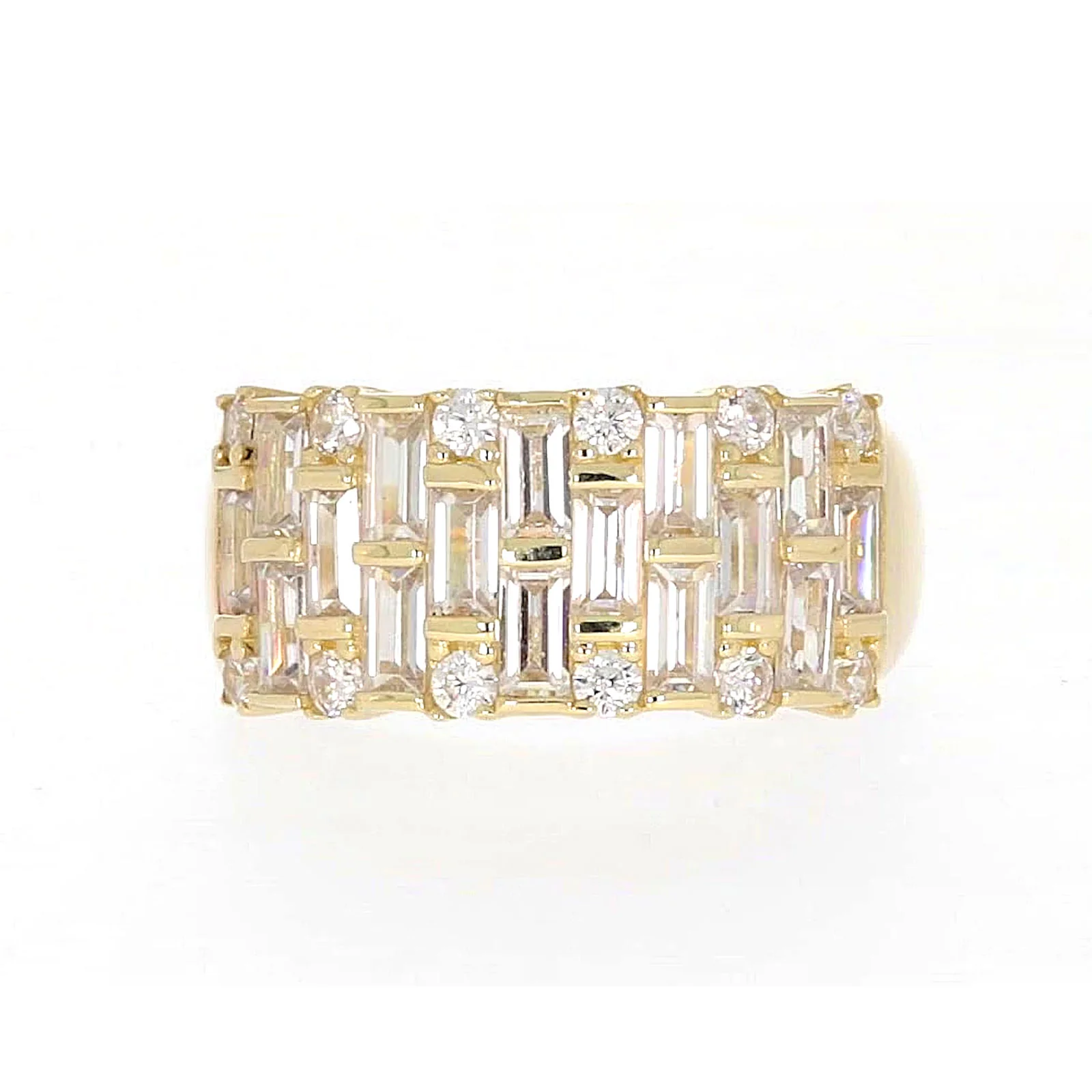 HUSH 9ct Yellow Gold Round Brilliant Cut with 2 1/2 CARAT tw of Diamond Simulants Ring - Image 2