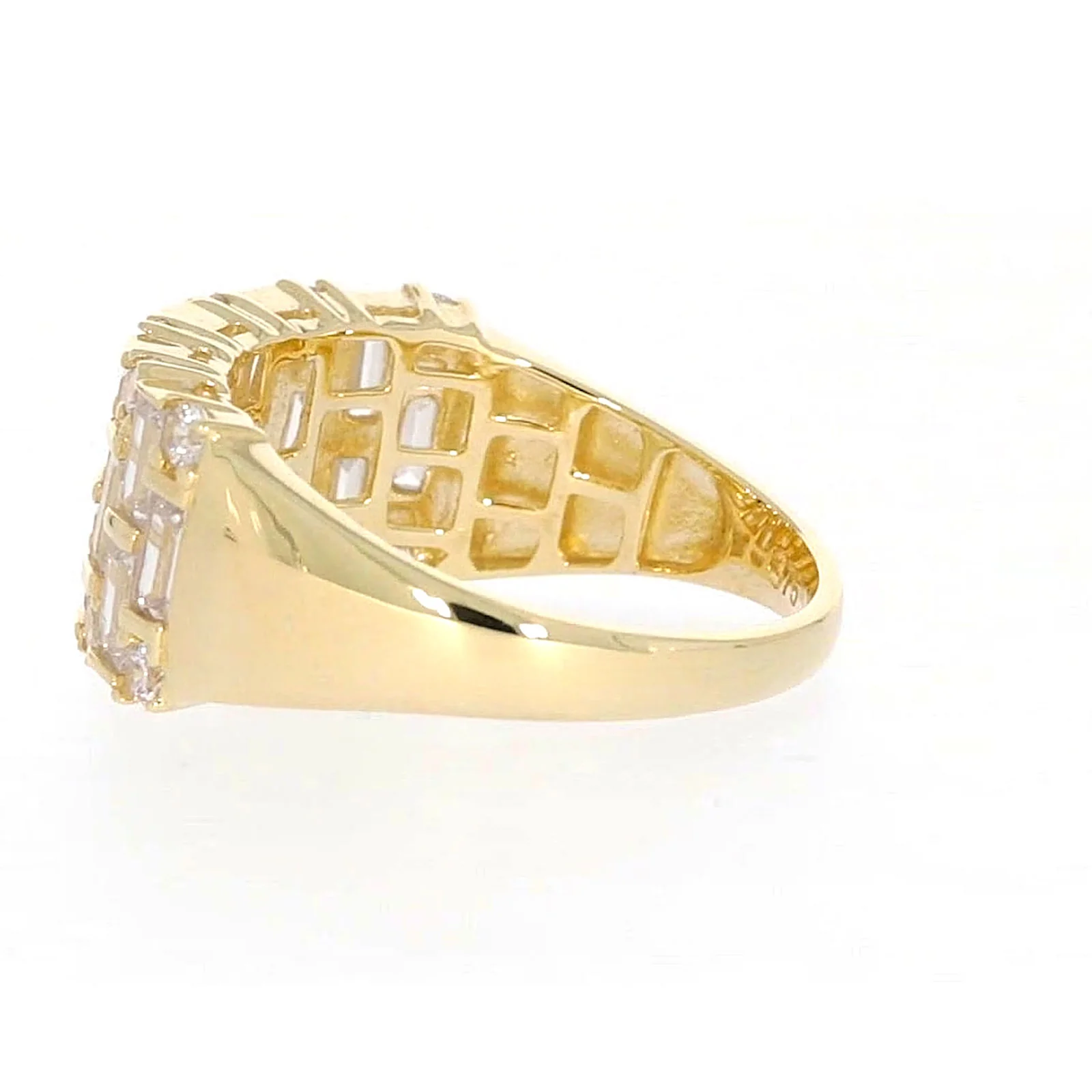 HUSH 9ct Yellow Gold Round Brilliant Cut with 2 1/2 CARAT tw of Diamond Simulants Ring - Image 25
