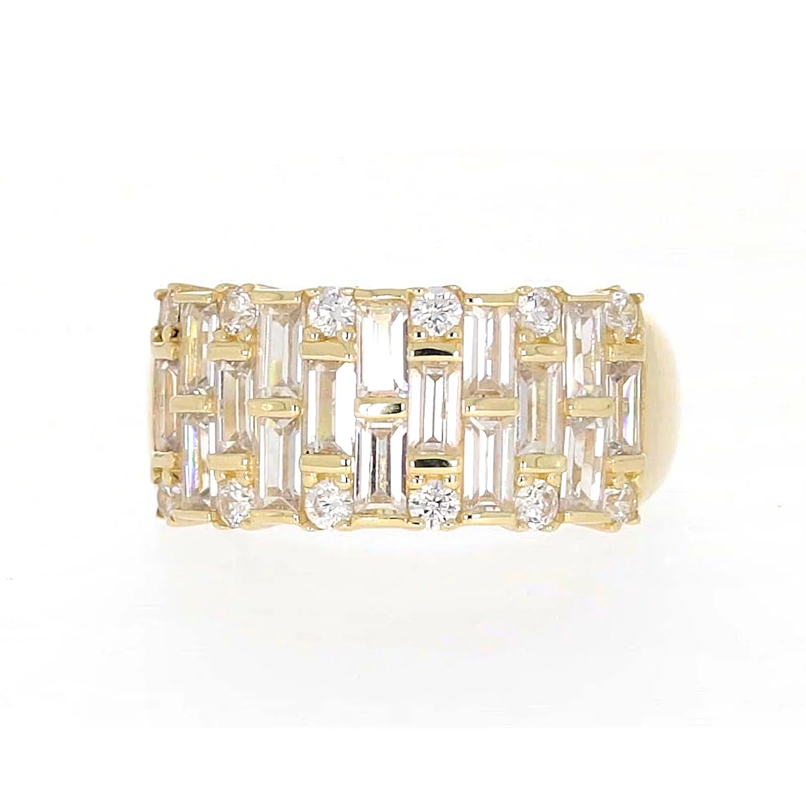 HUSH 9ct Yellow Gold Round Brilliant Cut with 2 1/2 CARAT tw of Diamond Simulants Ring - Image 3