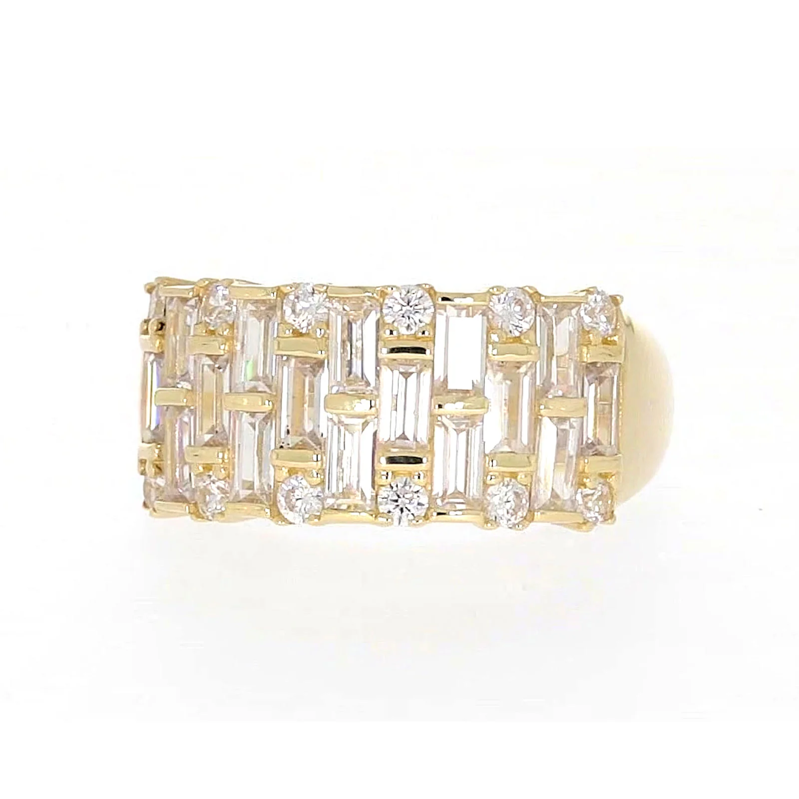 HUSH 9ct Yellow Gold Round Brilliant Cut with 2 1/2 CARAT tw of Diamond Simulants Ring - Image 4