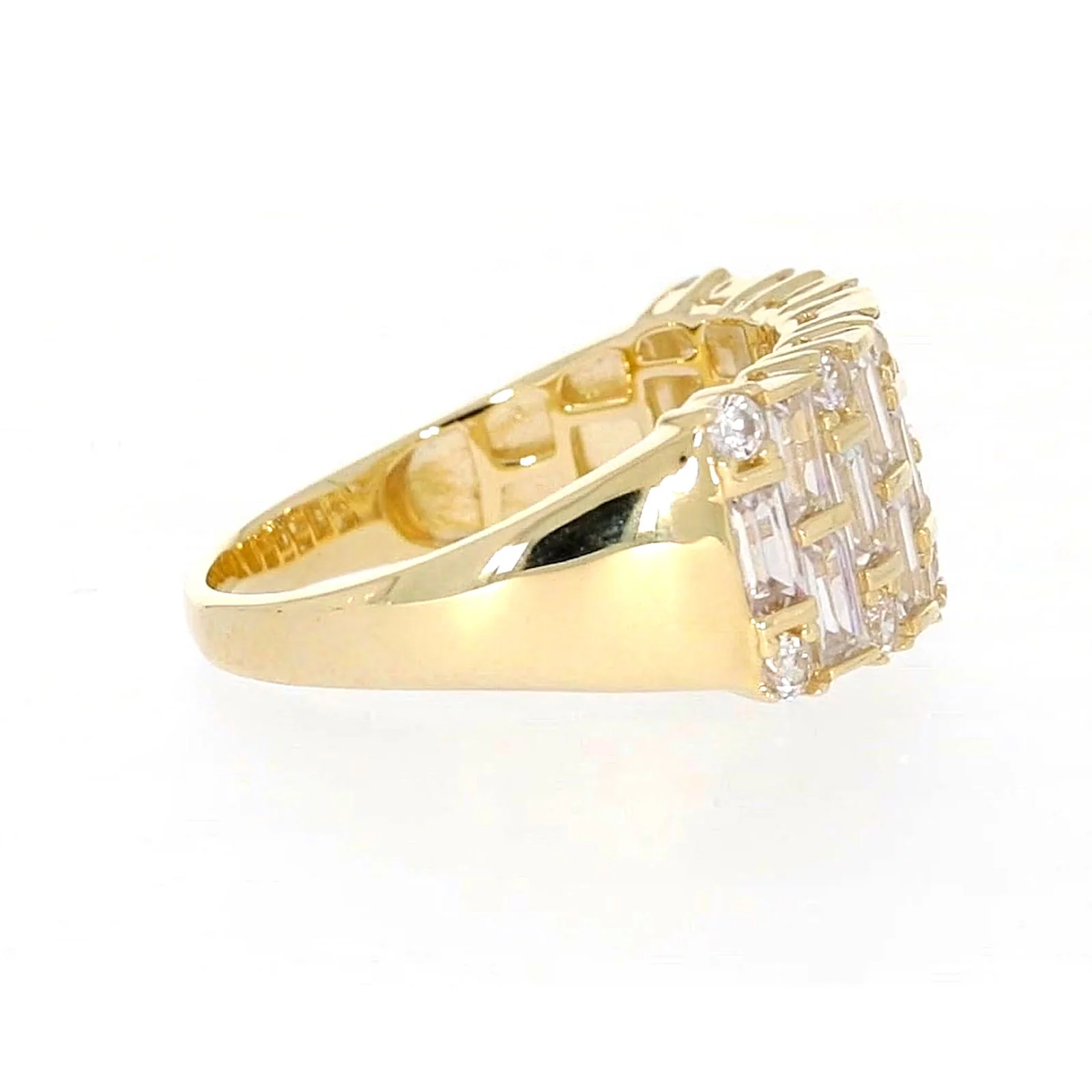 HUSH 9ct Yellow Gold Round Brilliant Cut with 2 1/2 CARAT tw of Diamond Simulants Ring - Image 57