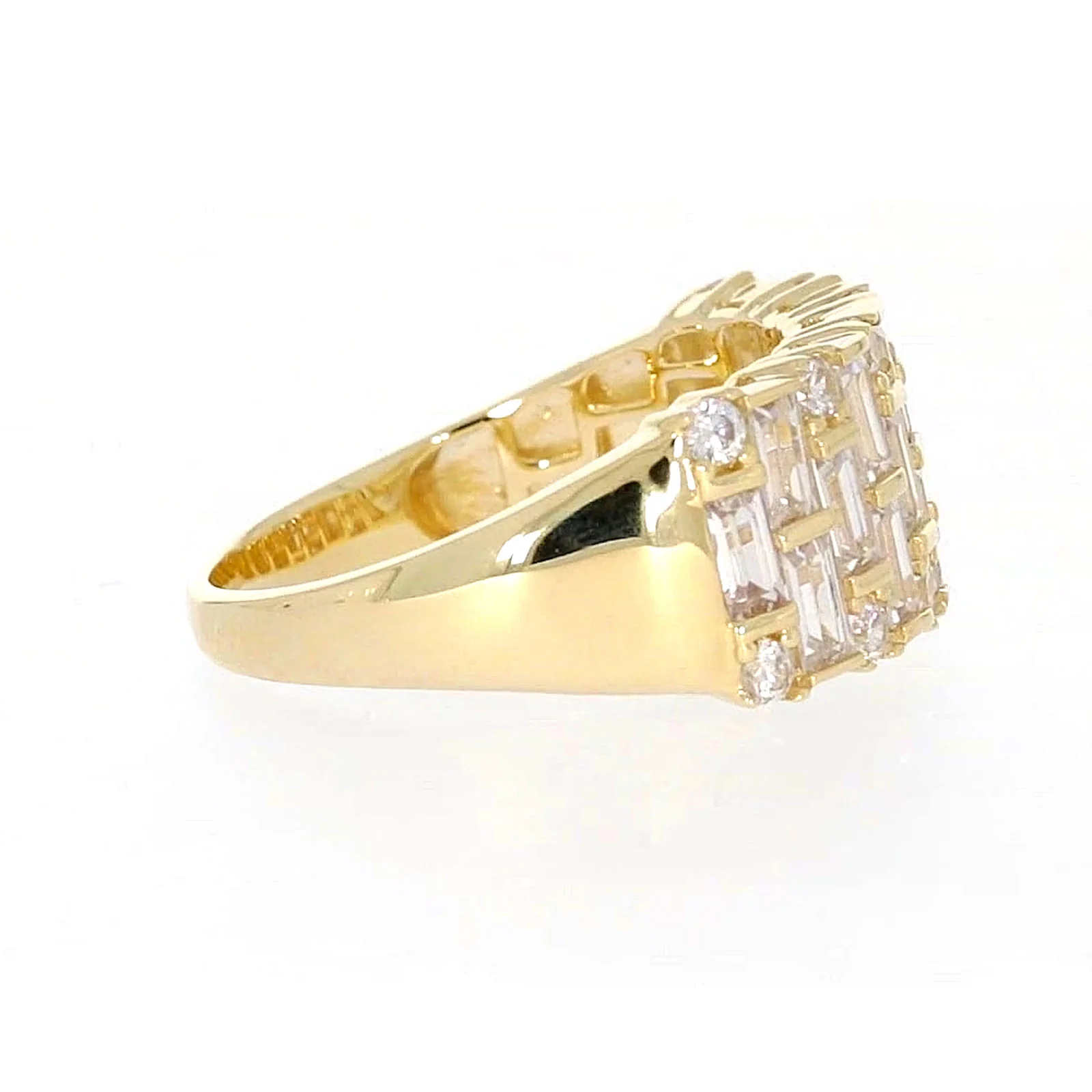 HUSH 9ct Yellow Gold Round Brilliant Cut with 2 1/2 CARAT tw of Diamond Simulants Ring - Image 58