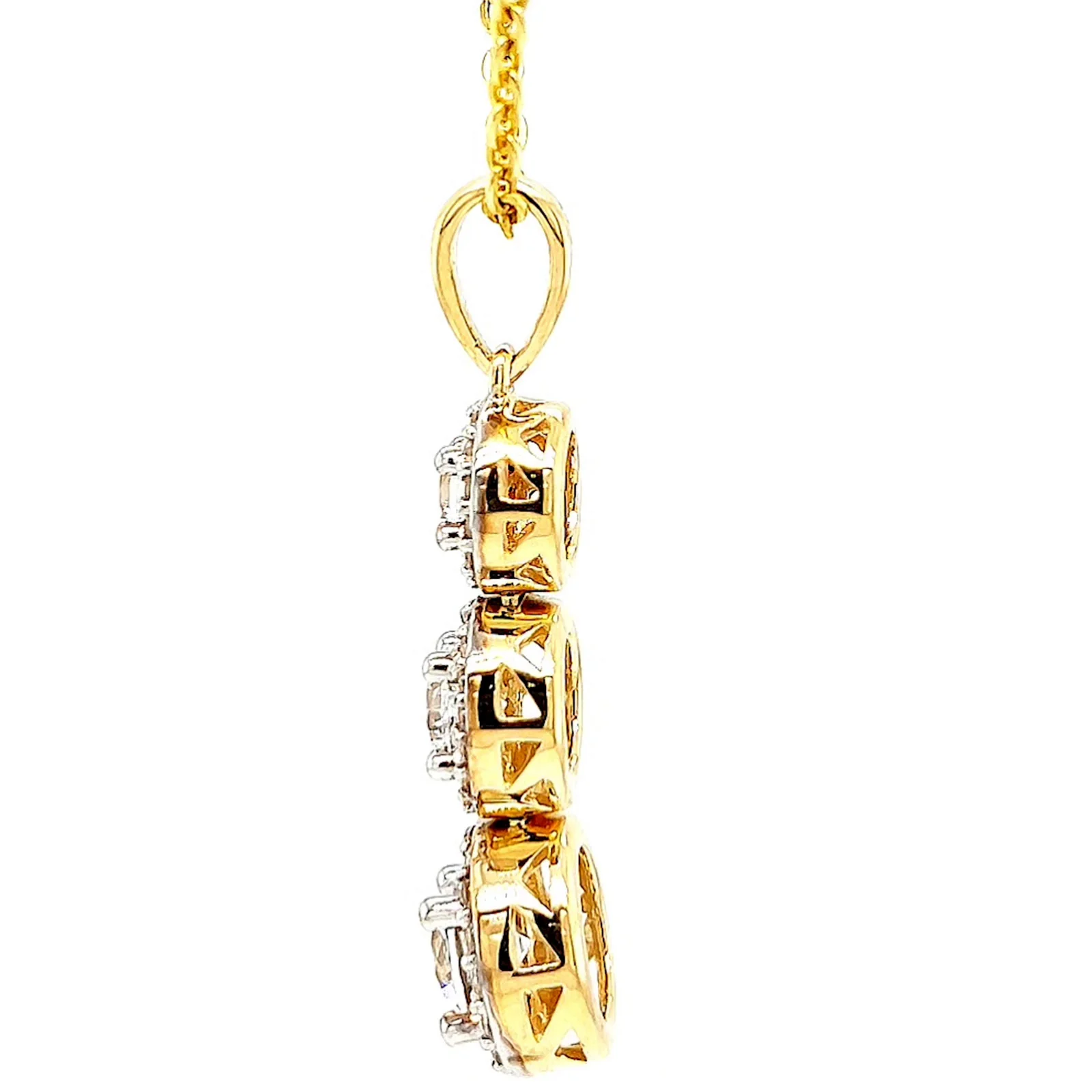 HUSH 9ct Yellow Gold Round Brilliant Cut with 1 CARAT tw of Diamond Simulants Pendant - Image 23