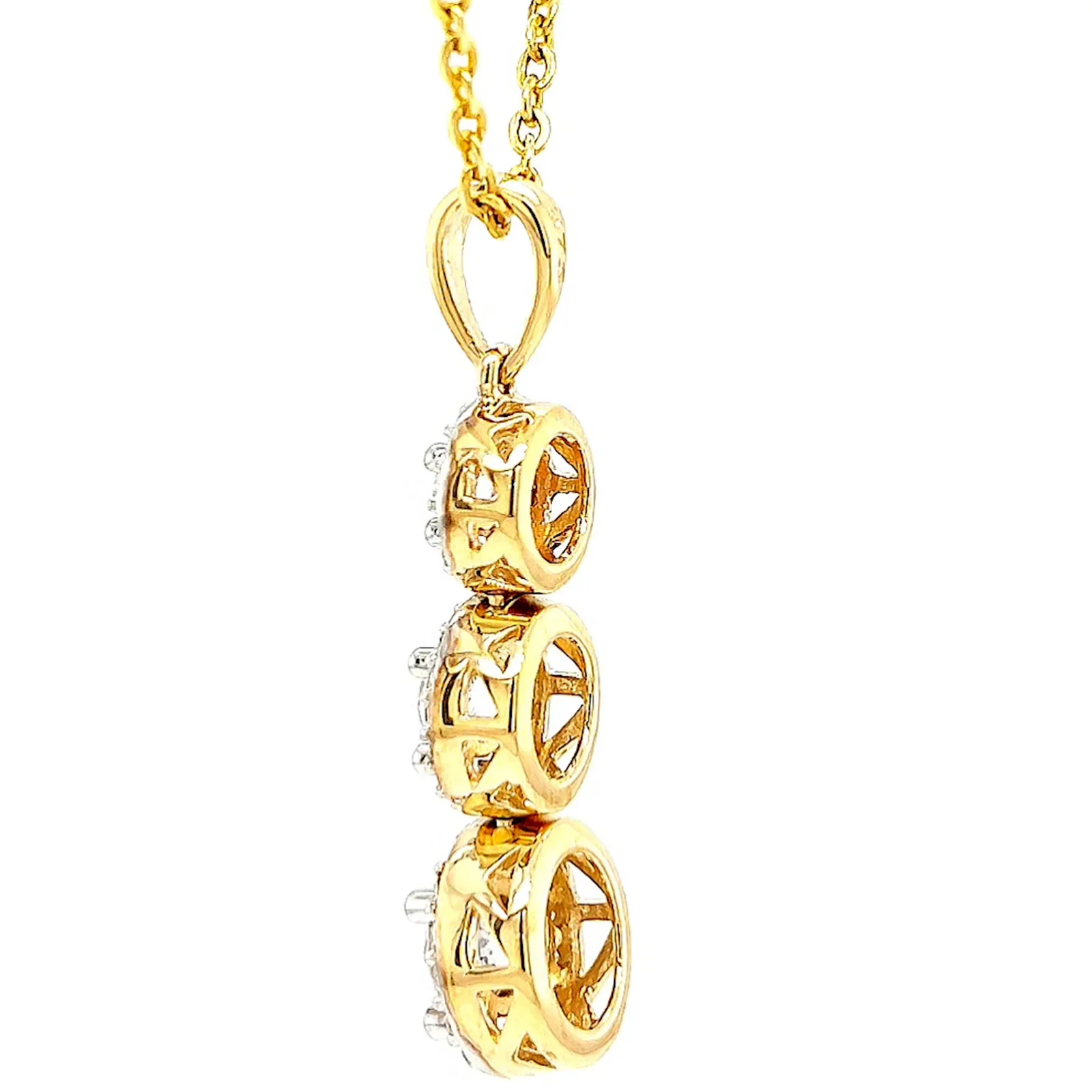 HUSH 9ct Yellow Gold Round Brilliant Cut with 1 CARAT tw of Diamond Simulants Pendant - Image 27