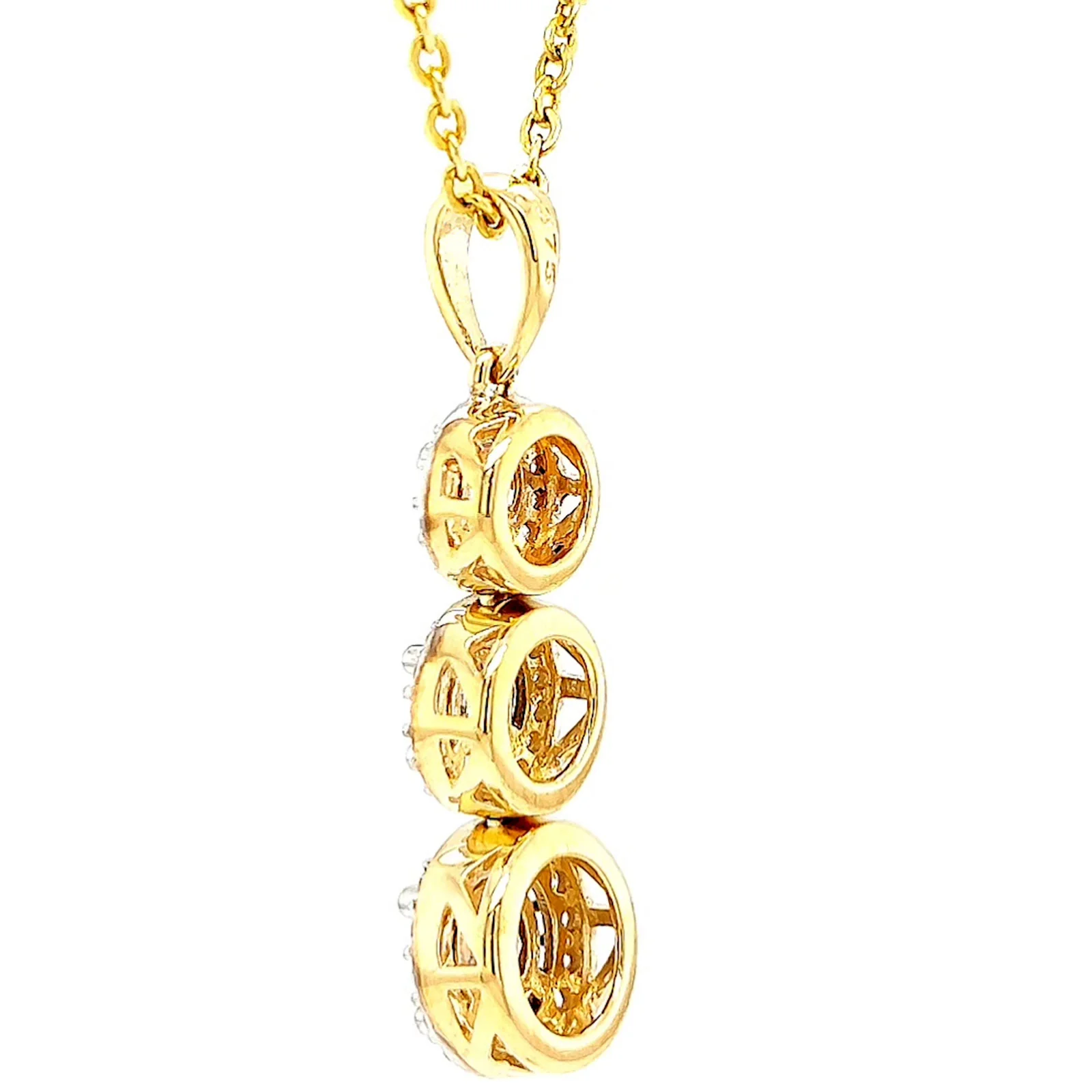 HUSH 9ct Yellow Gold Round Brilliant Cut with 1 CARAT tw of Diamond Simulants Pendant - Image 29