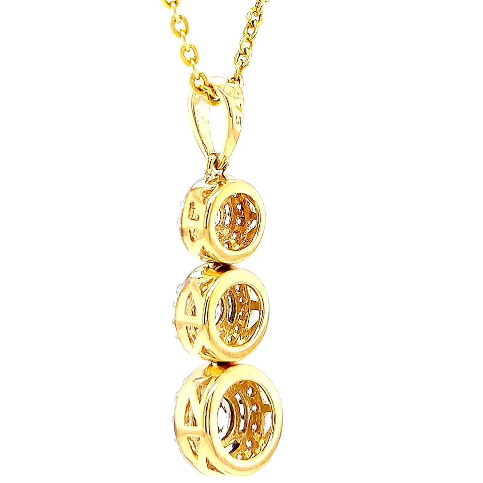 HUSH 9ct Yellow Gold Round Brilliant Cut with 1 CARAT tw of Diamond Simulants Pendant - Image 31