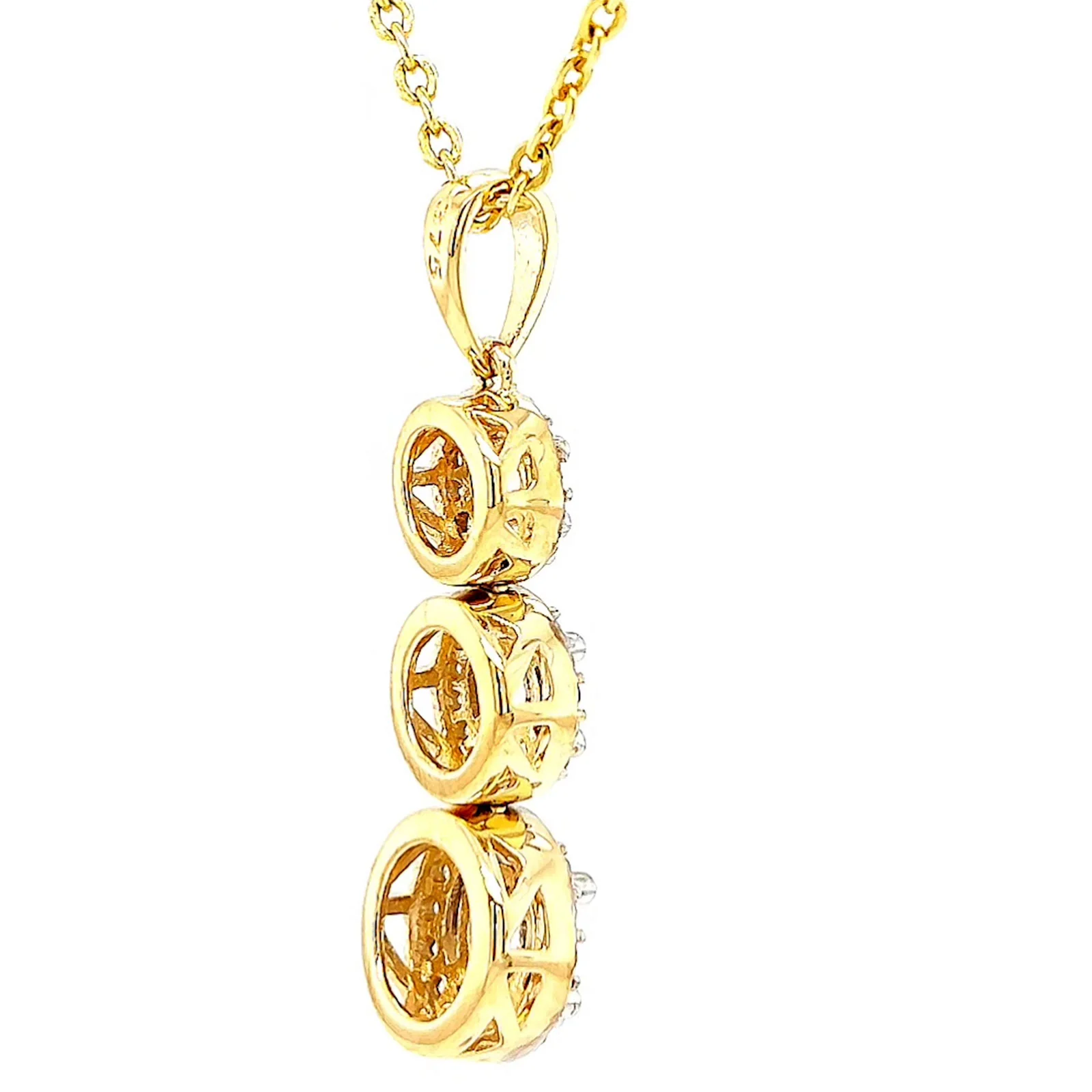 HUSH 9ct Yellow Gold Round Brilliant Cut with 1 CARAT tw of Diamond Simulants Pendant - Image 51