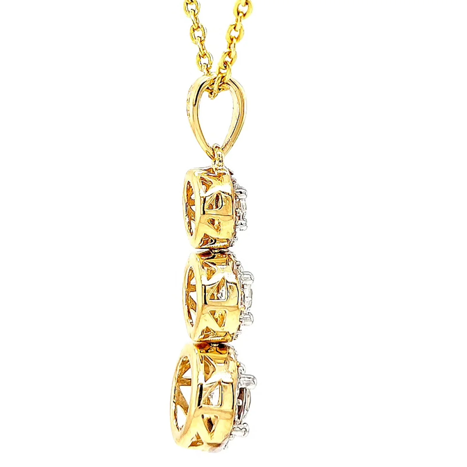 HUSH 9ct Yellow Gold Round Brilliant Cut with 1 CARAT tw of Diamond Simulants Pendant - Image 55