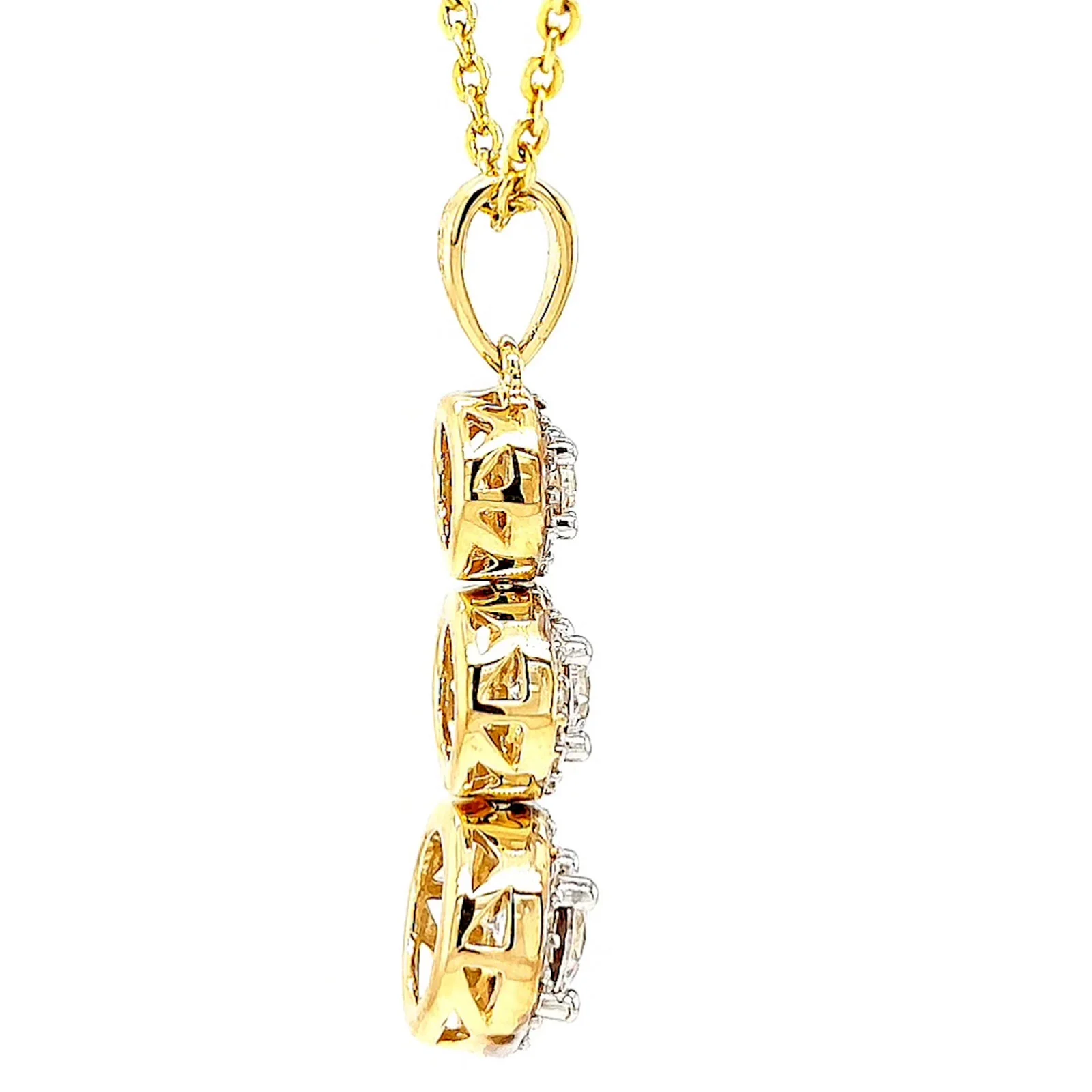 HUSH 9ct Yellow Gold Round Brilliant Cut with 1 CARAT tw of Diamond Simulants Pendant - Image 56