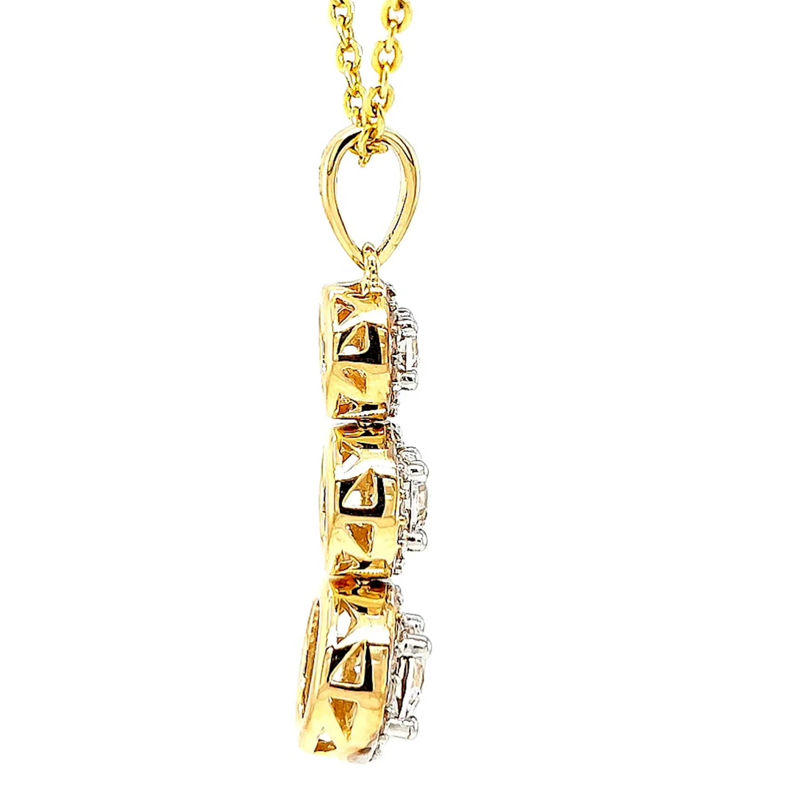 HUSH 9ct Yellow Gold Round Brilliant Cut with 1 CARAT tw of Diamond Simulants Pendant - Image 57