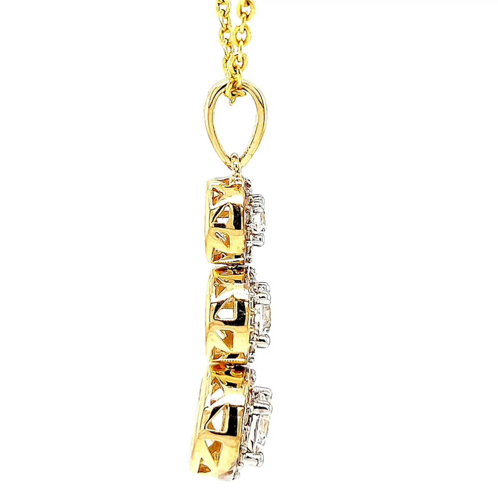 HUSH 9ct Yellow Gold Round Brilliant Cut with 1 CARAT tw of Diamond Simulants Pendant - Image 58