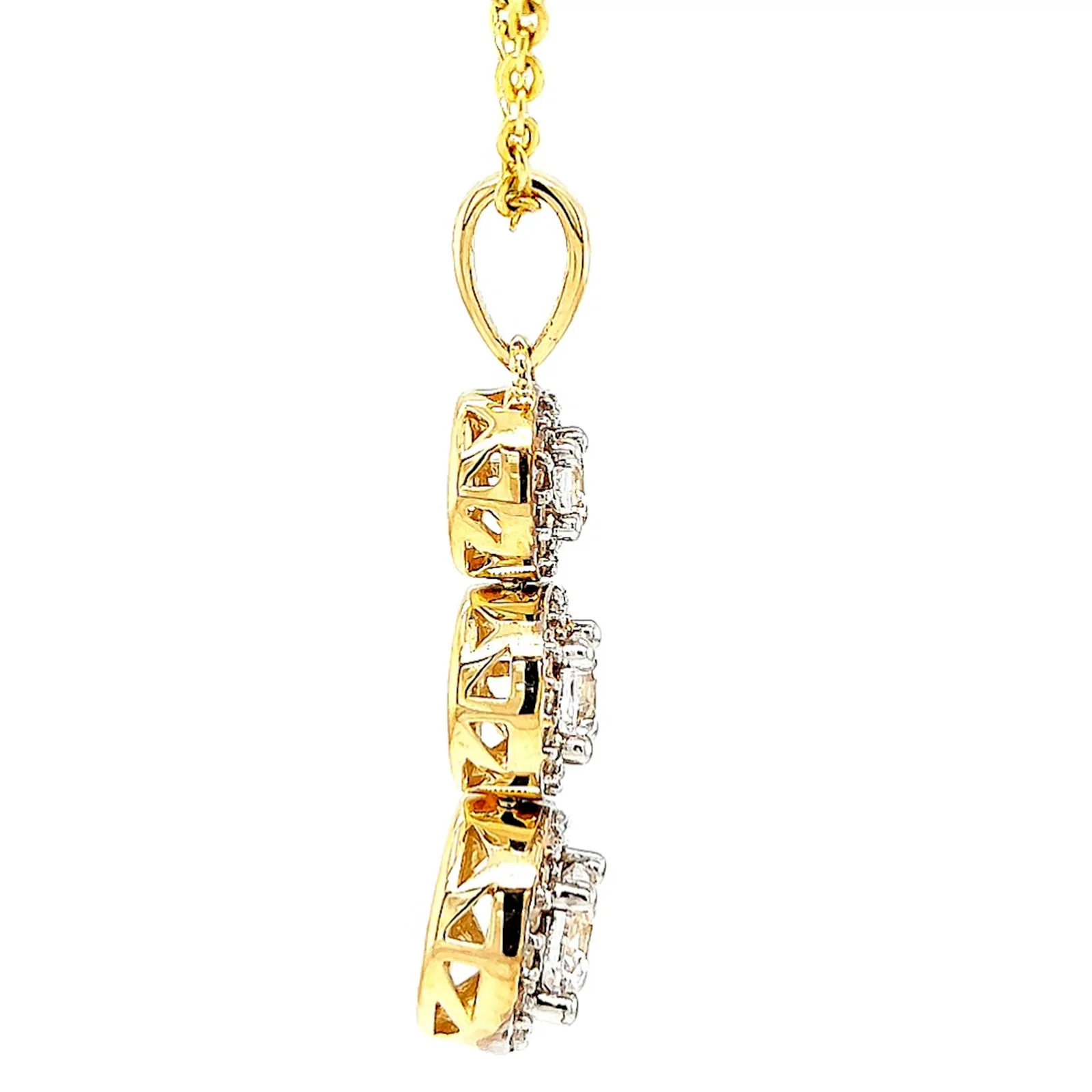 HUSH 9ct Yellow Gold Round Brilliant Cut with 1 CARAT tw of Diamond Simulants Pendant - Image 59