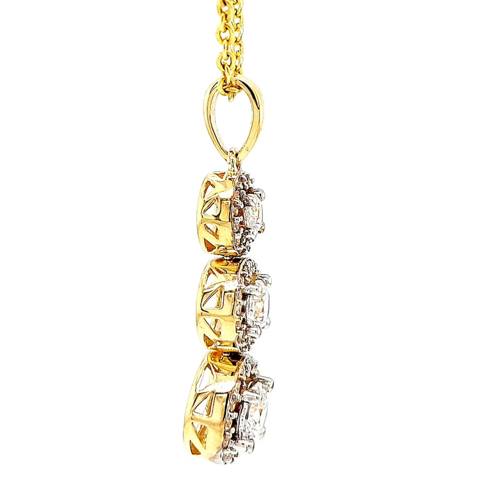 HUSH 9ct Yellow Gold Round Brilliant Cut with 1 CARAT tw of Diamond Simulants Pendant - Image 61