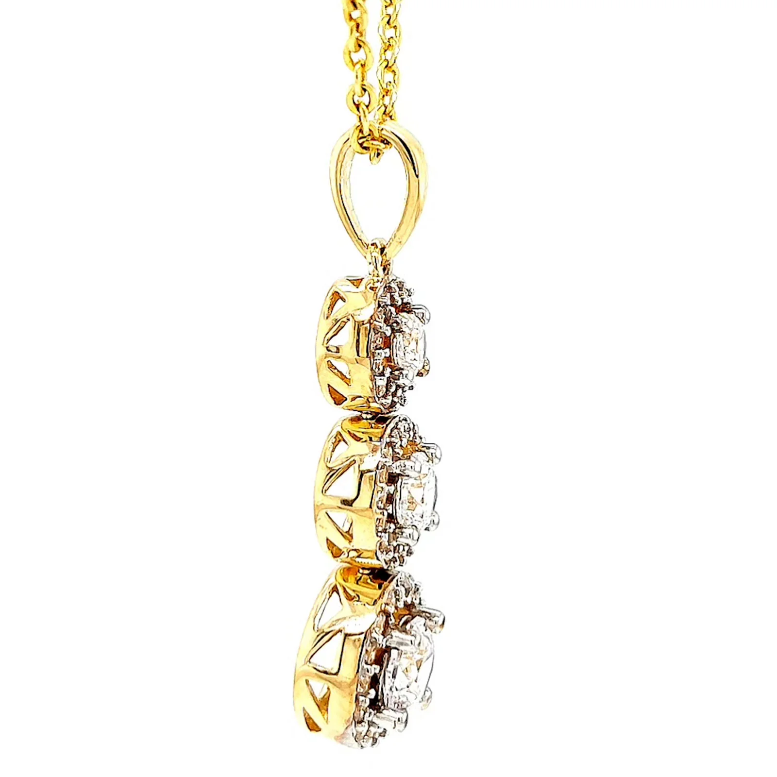 HUSH 9ct Yellow Gold Round Brilliant Cut with 1 CARAT tw of Diamond Simulants Pendant - Image 62