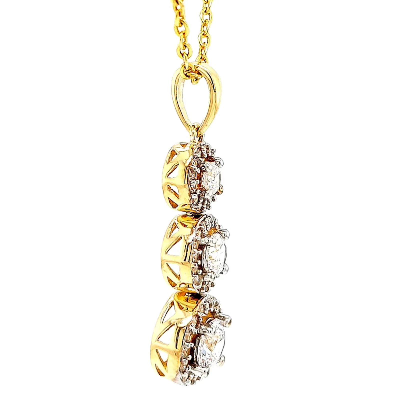HUSH 9ct Yellow Gold Round Brilliant Cut with 1 CARAT tw of Diamond Simulants Pendant - Image 63