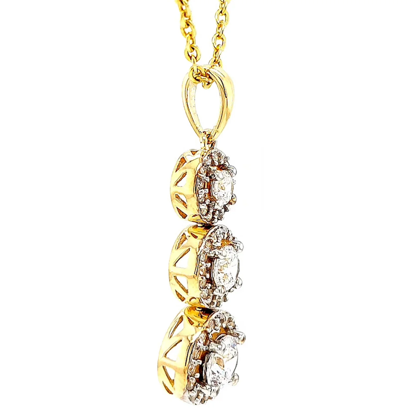 HUSH 9ct Yellow Gold Round Brilliant Cut with 1 CARAT tw of Diamond Simulants Pendant - Image 64