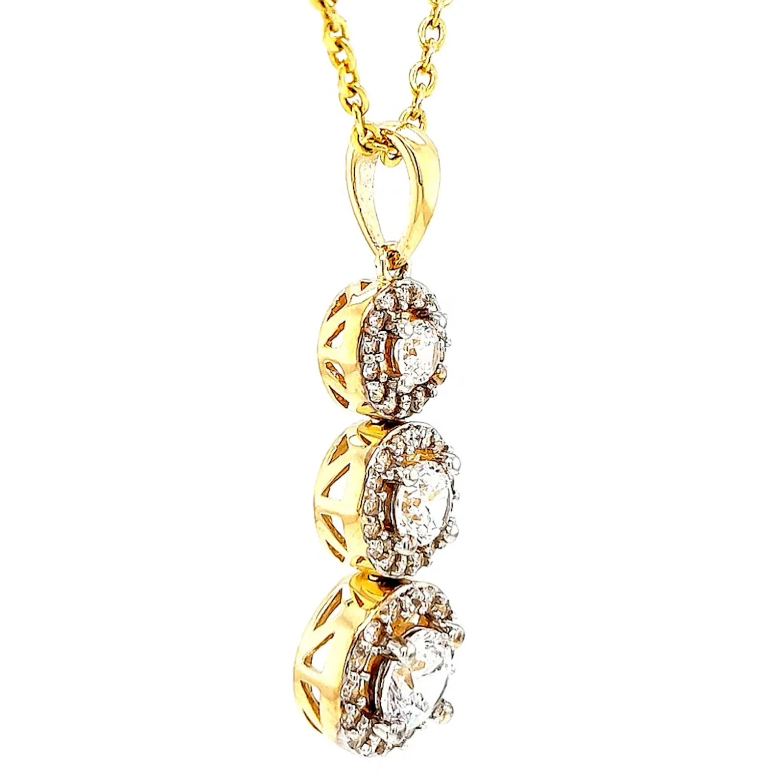 HUSH 9ct Yellow Gold Round Brilliant Cut with 1 CARAT tw of Diamond Simulants Pendant - Image 66