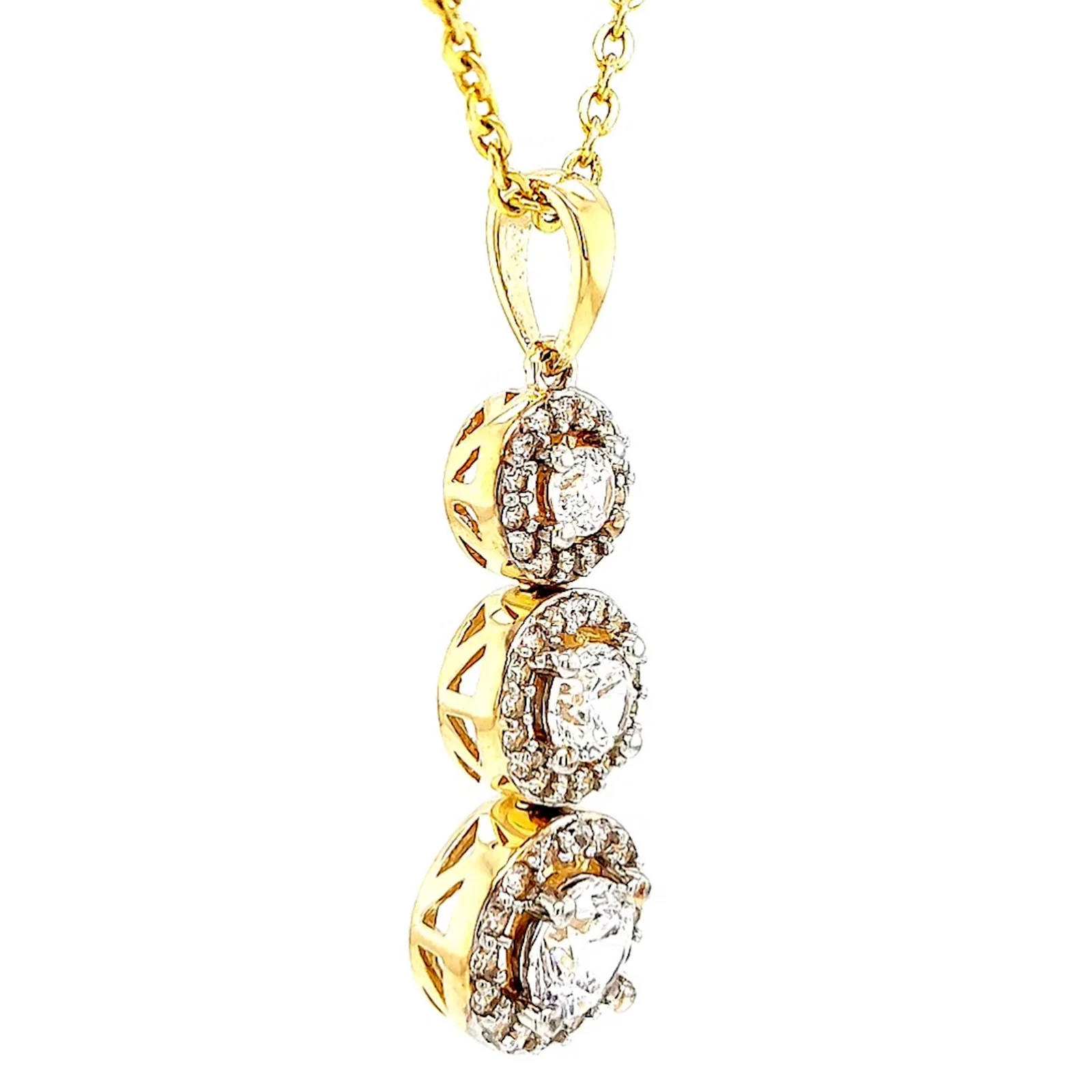 HUSH 9ct Yellow Gold Round Brilliant Cut with 1 CARAT tw of Diamond Simulants Pendant - Image 67