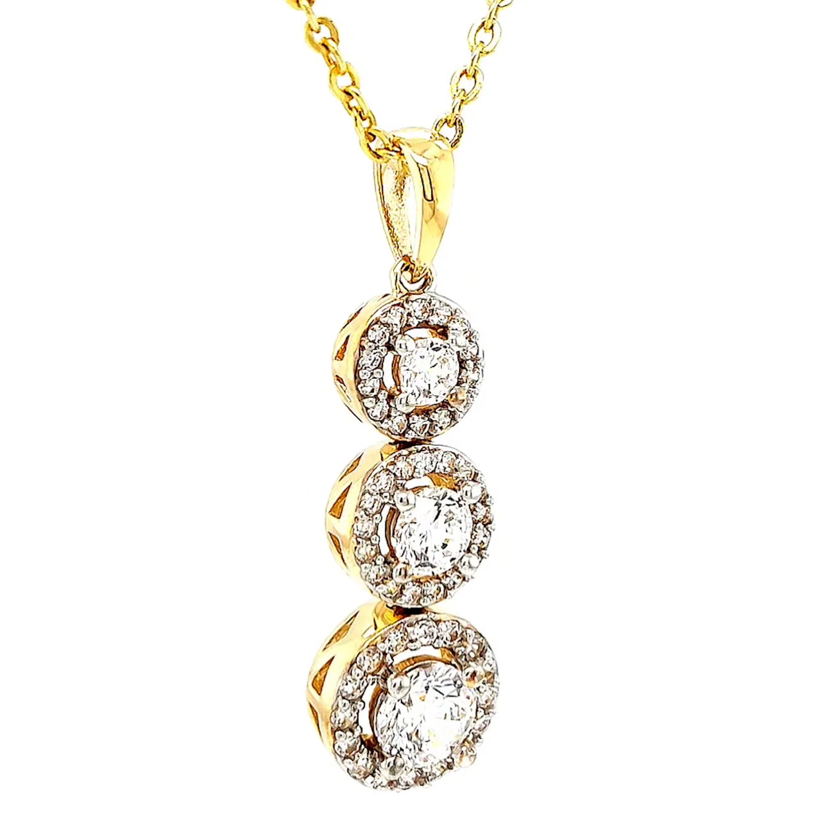 HUSH 9ct Yellow Gold Round Brilliant Cut with 1 CARAT tw of Diamond Simulants Pendant - Image 71