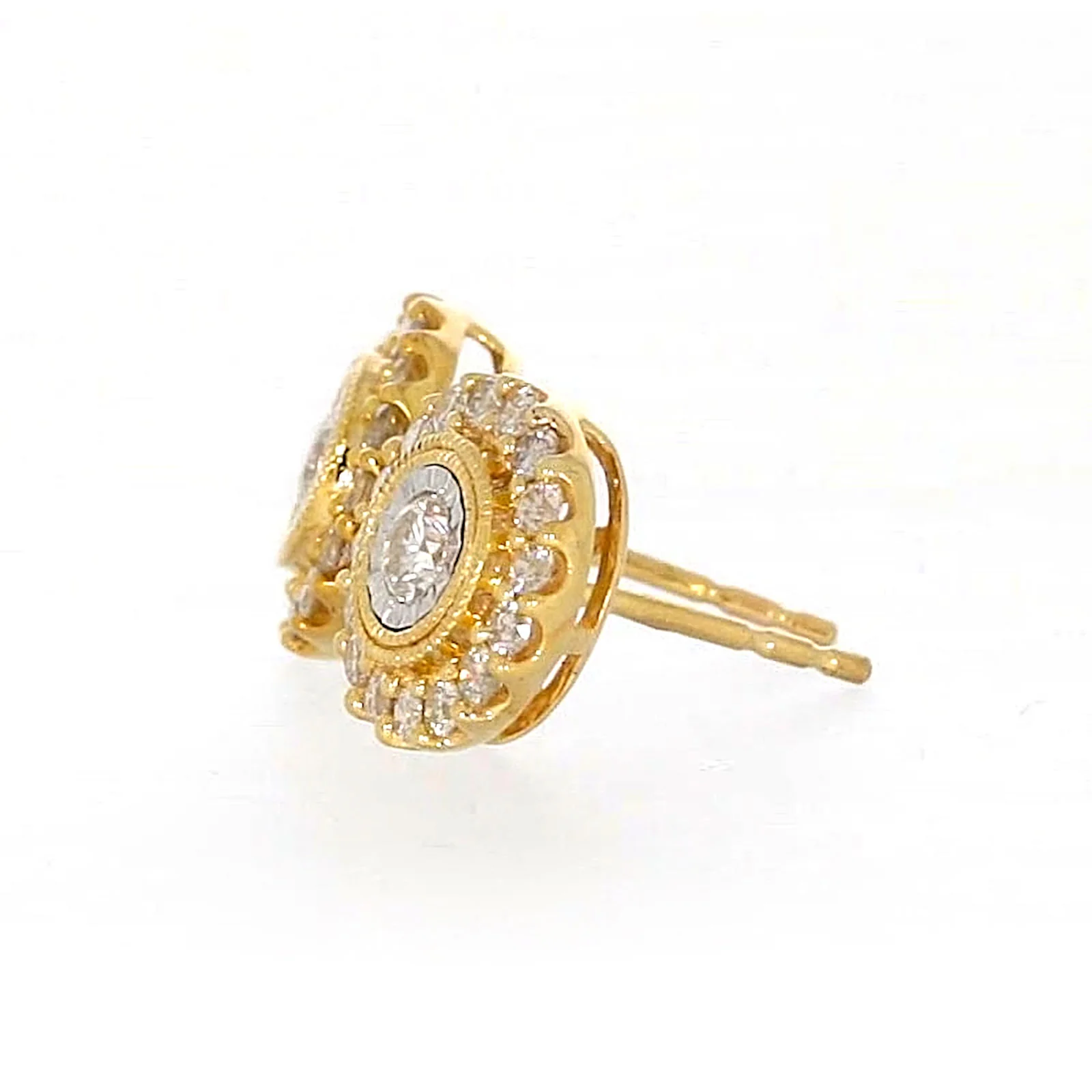 9ct Yellow Gold Round Brilliant Cut with 1/2 CARAT tw of Diamonds Stud Earrings - Image 18