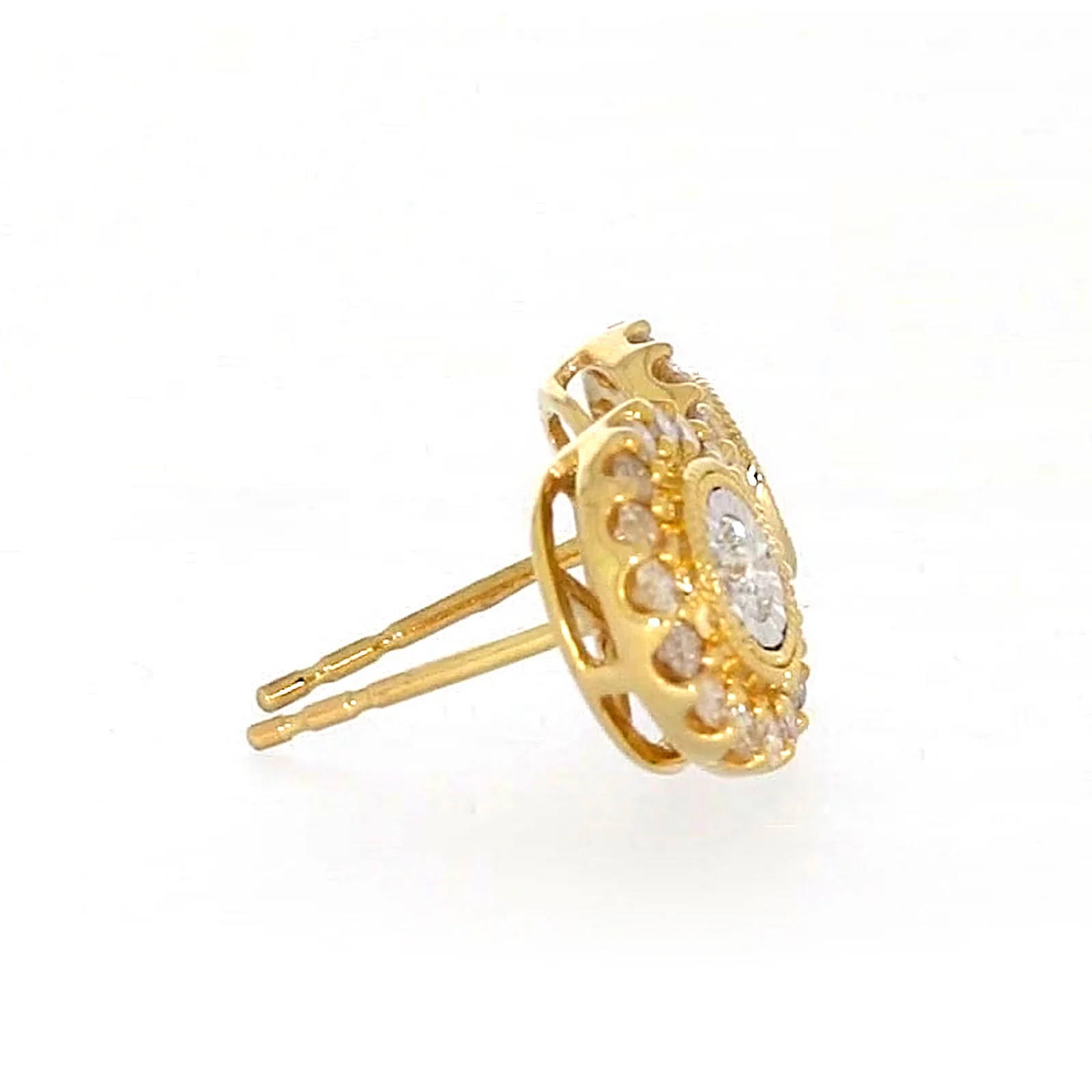 9ct Yellow Gold Round Brilliant Cut with 1/2 CARAT tw of Diamonds Stud Earrings - Image 57