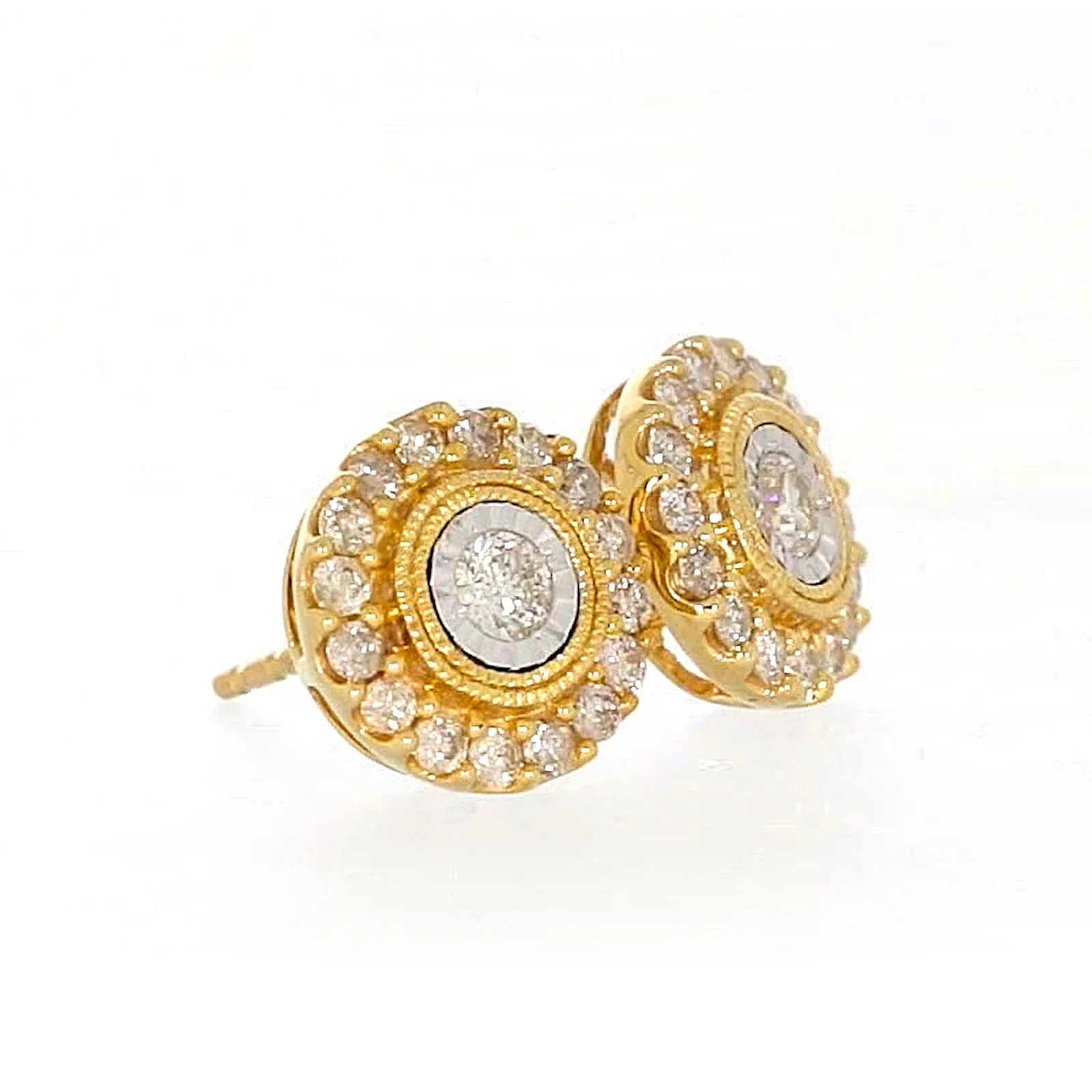 9ct Yellow Gold Round Brilliant Cut with 1/2 CARAT tw of Diamonds Stud Earrings - Image 65
