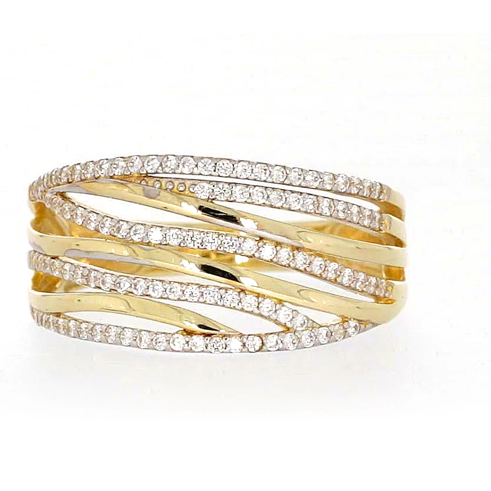 9ct Yellow Gold Cubic Zirconia Ring - Image 2