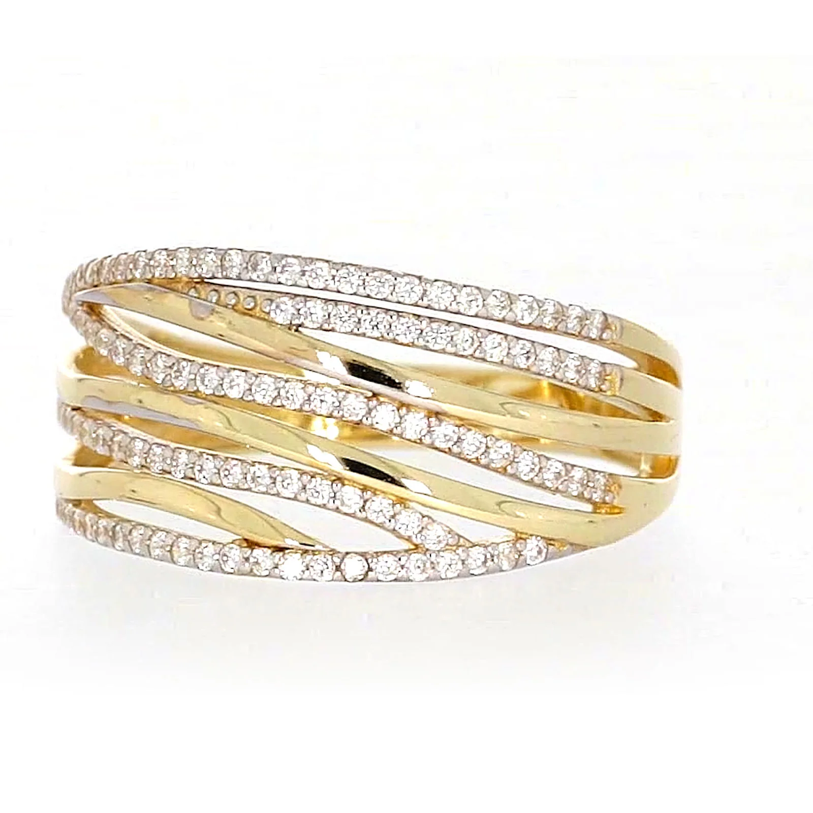 9ct Yellow Gold Cubic Zirconia Ring - Image 5
