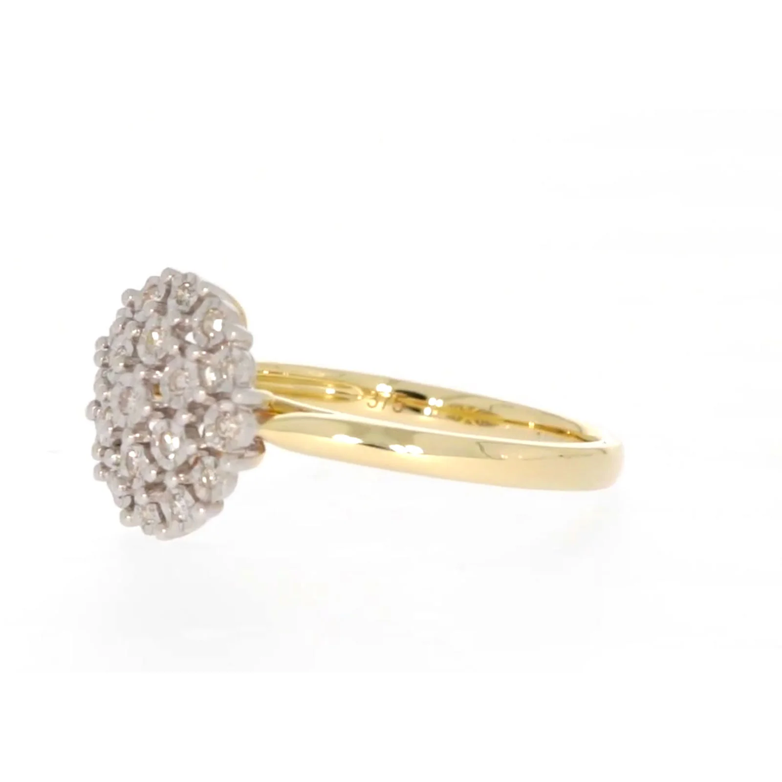 9ct Two Tone Gold Round Brilliant Cut 0.10 CARAT tw of Diamonds Ring - Image 13