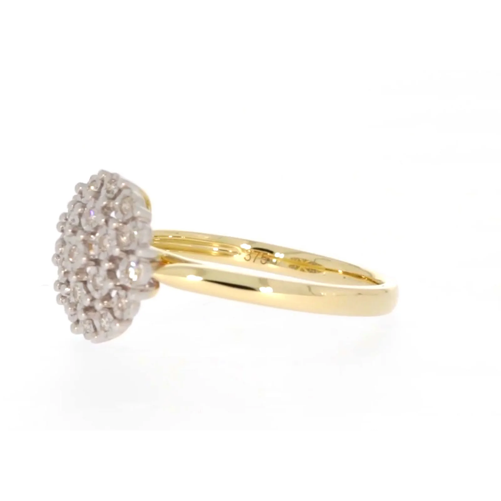 9ct Two Tone Gold Round Brilliant Cut 0.10 CARAT tw of Diamonds Ring - Image 14