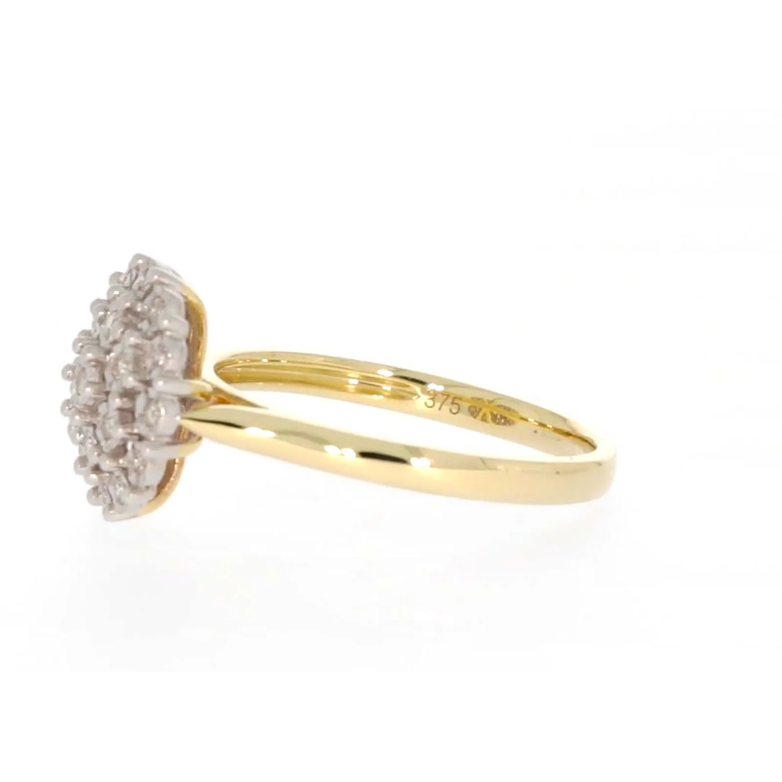 9ct Two Tone Gold Round Brilliant Cut 0.10 CARAT tw of Diamonds Ring - Image 17