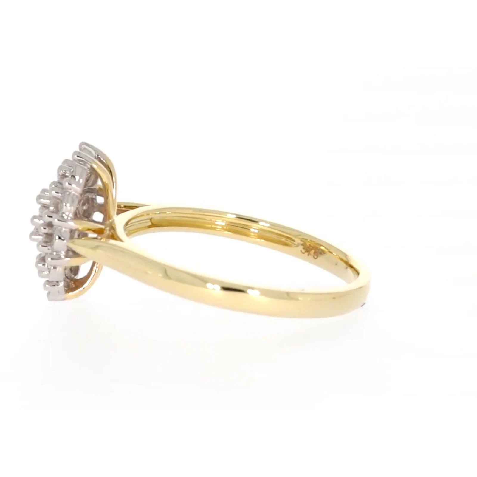 9ct Two Tone Gold Round Brilliant Cut 0.10 CARAT tw of Diamonds Ring - Image 22