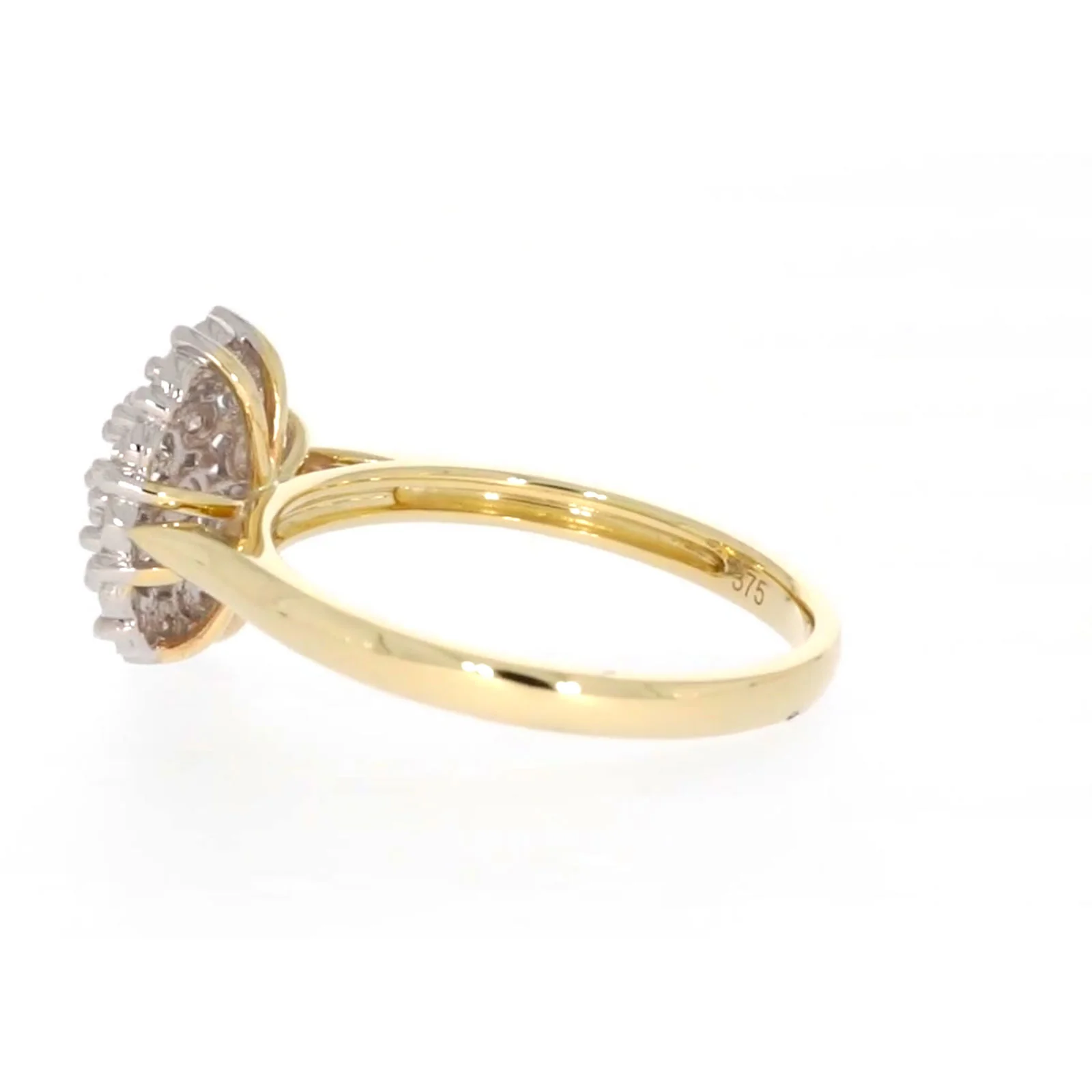 9ct Two Tone Gold Round Brilliant Cut 0.10 CARAT tw of Diamonds Ring - Image 25