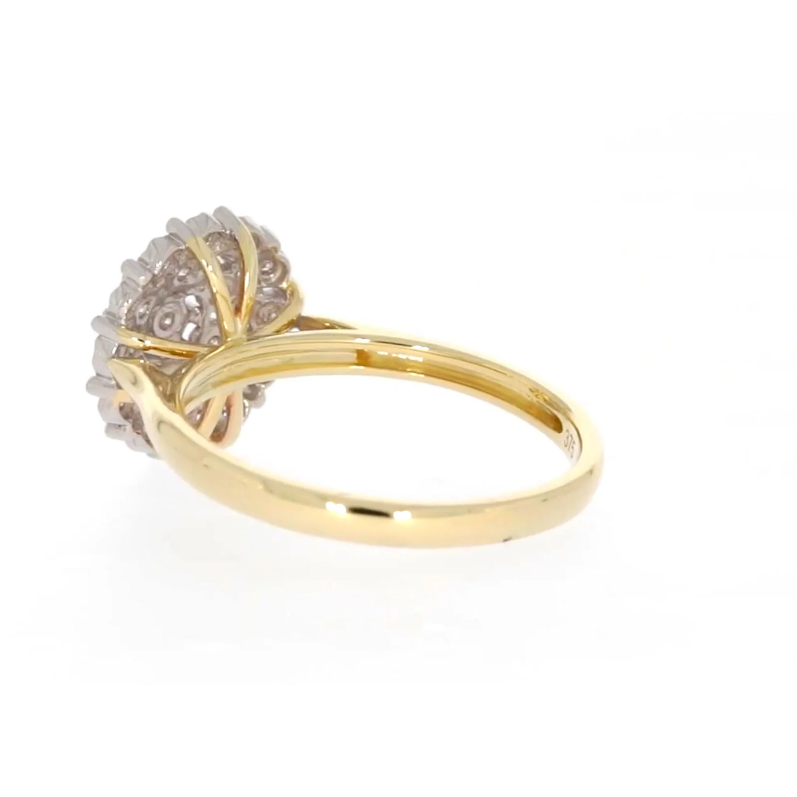 9ct Two Tone Gold Round Brilliant Cut 0.10 CARAT tw of Diamonds Ring - Image 30