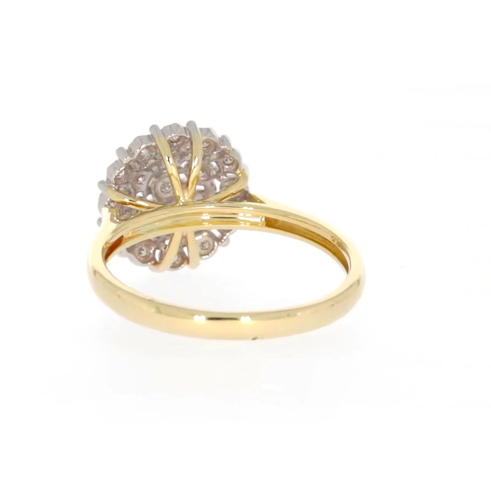9ct Two Tone Gold Round Brilliant Cut 0.10 CARAT tw of Diamonds Ring - Image 35