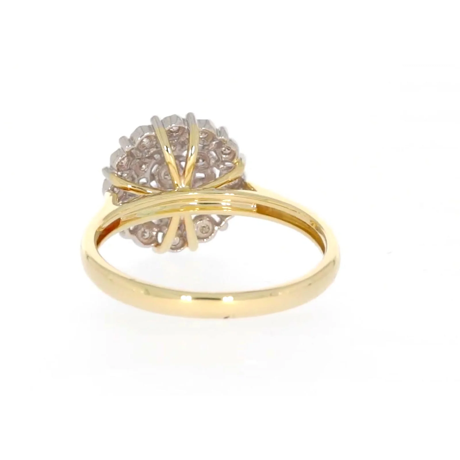 9ct Two Tone Gold Round Brilliant Cut 0.10 CARAT tw of Diamonds Ring - Image 36