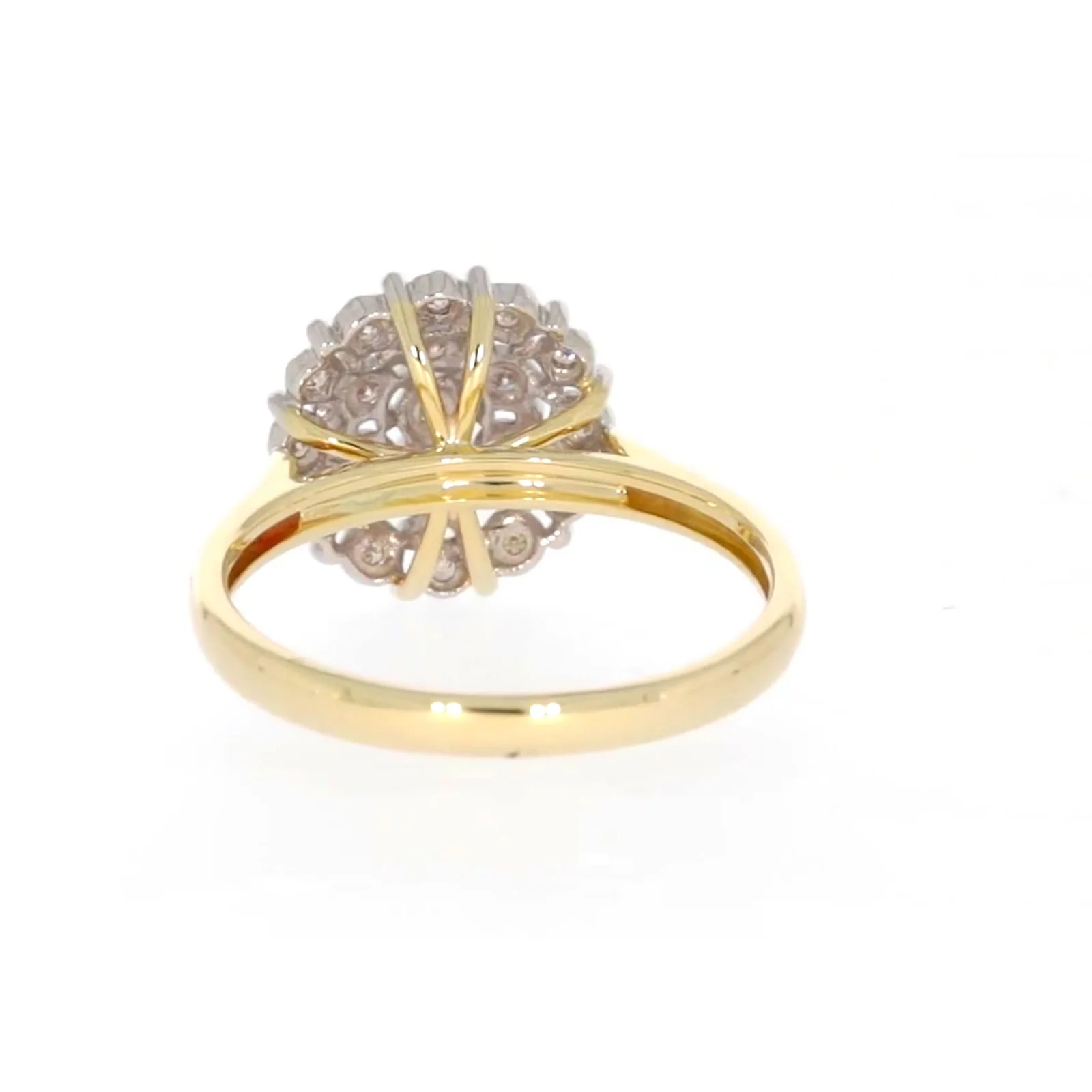 9ct Two Tone Gold Round Brilliant Cut 0.10 CARAT tw of Diamonds Ring - Image 37