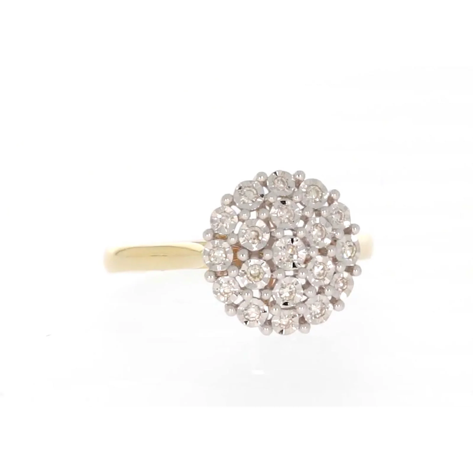 9ct Two Tone Gold Round Brilliant Cut 0.10 CARAT tw of Diamonds Ring - Image 73