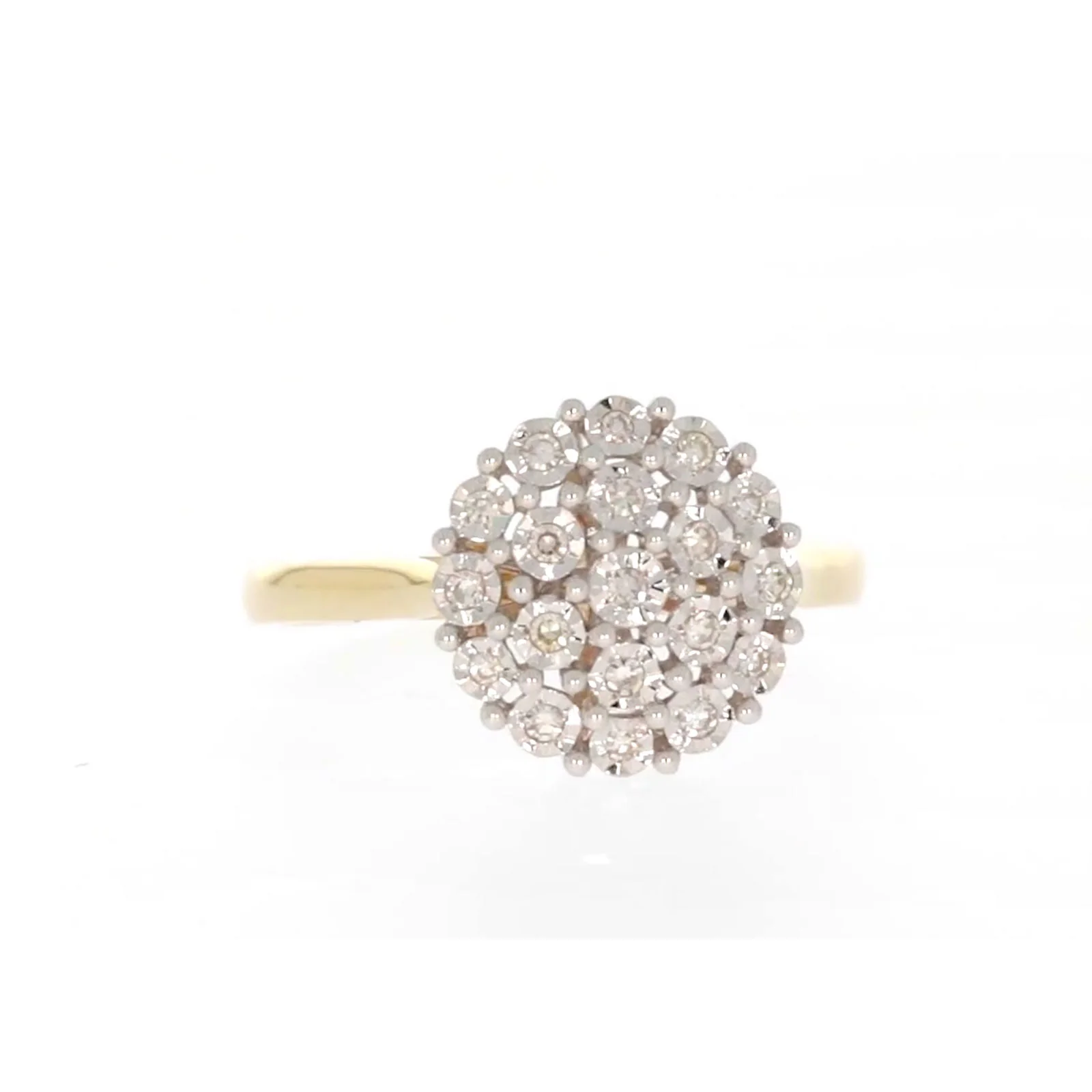 9ct Two Tone Gold Round Brilliant Cut 0.10 CARAT tw of Diamonds Ring - Image 74